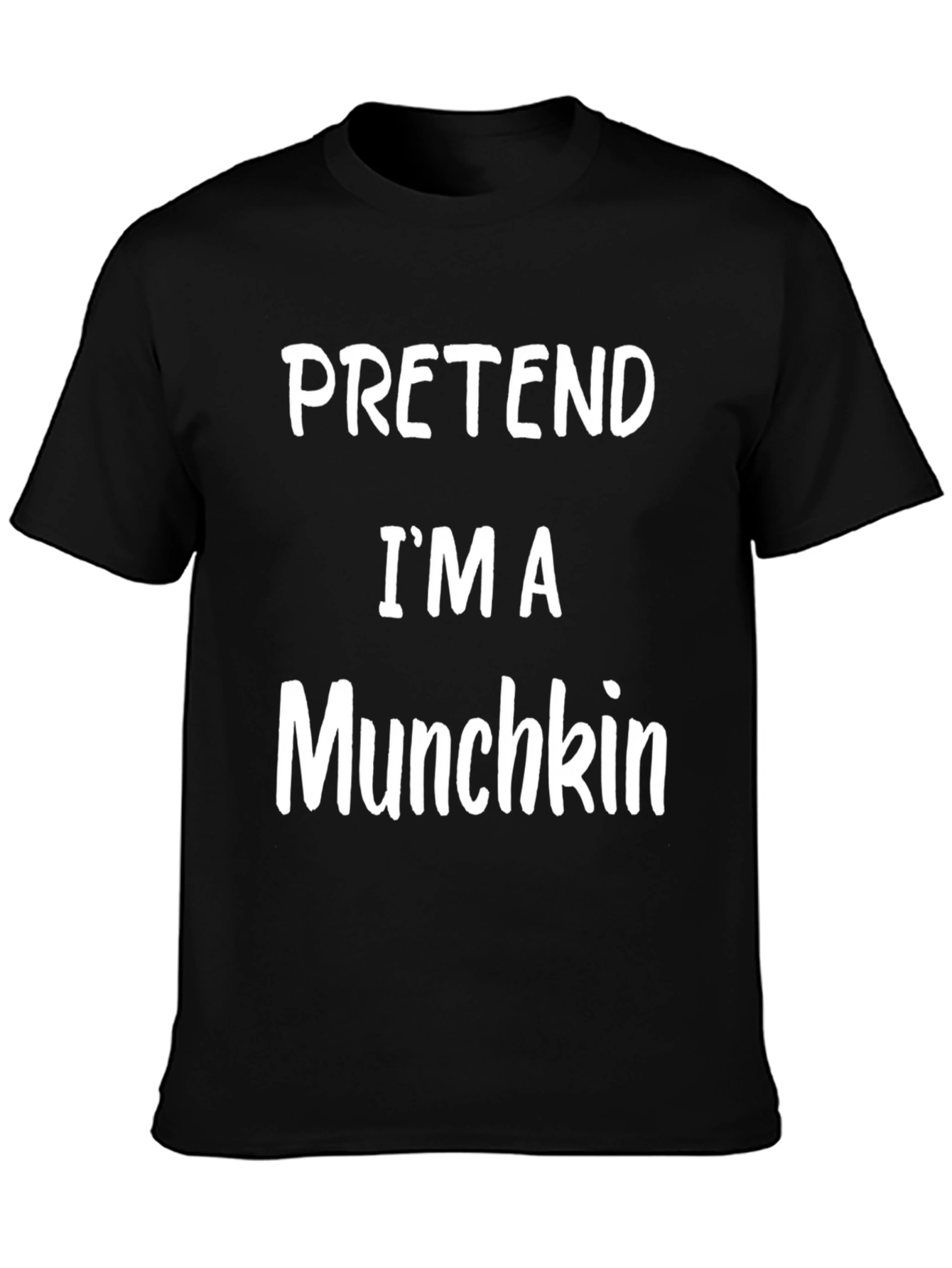 Black Pretend I'm A Munchkin Black Cotton T-Shirt view 3