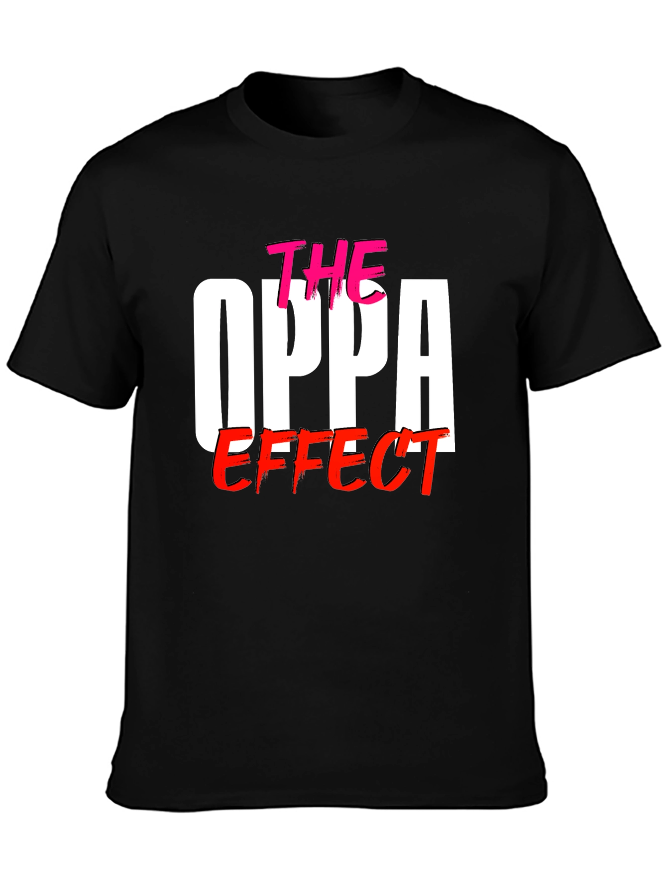 Black The Oppa Effect Graphic T-Shirt view 3
