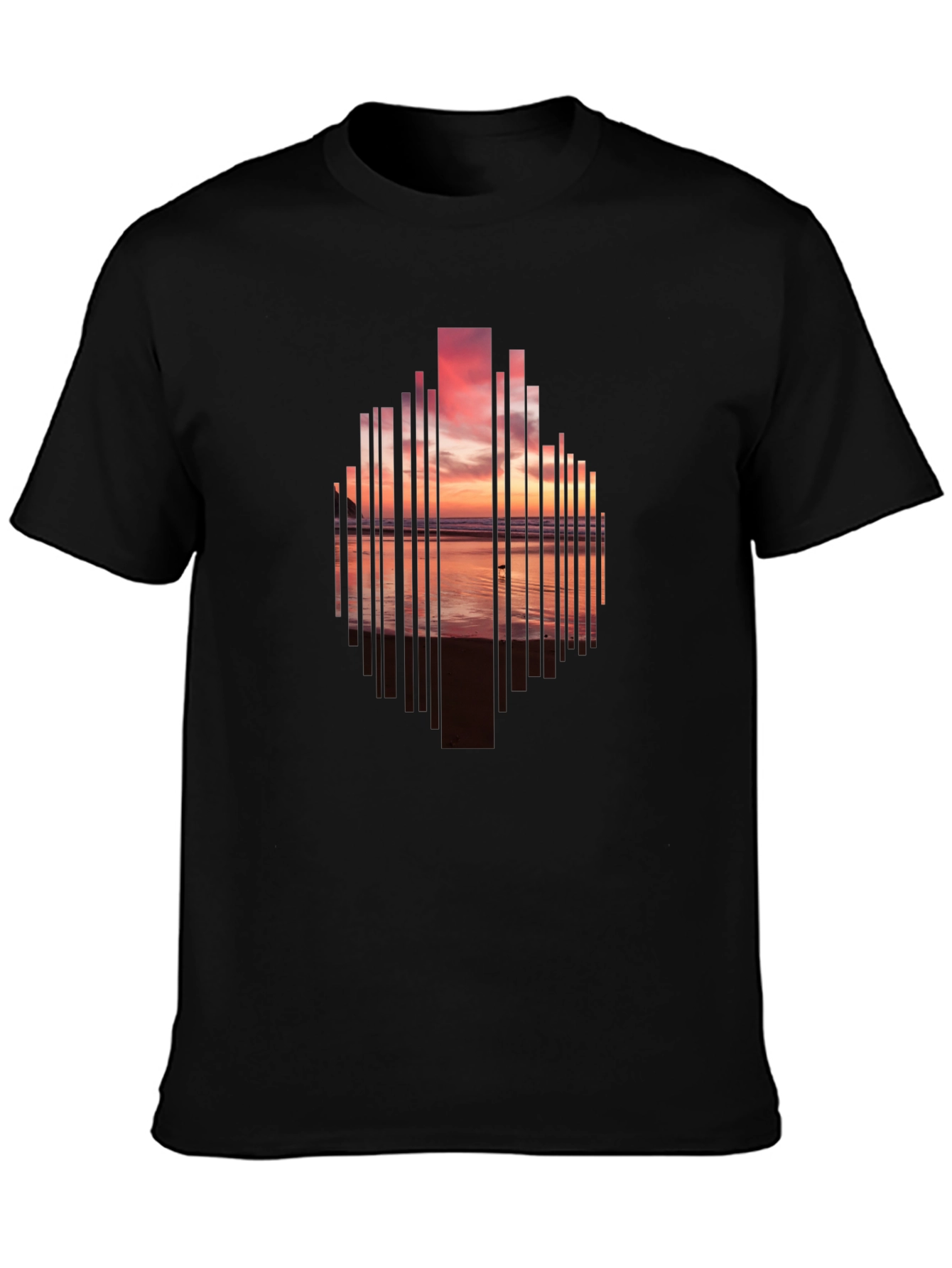 Black Sunset Cityscape Graphic Tee - Modern Style view 3