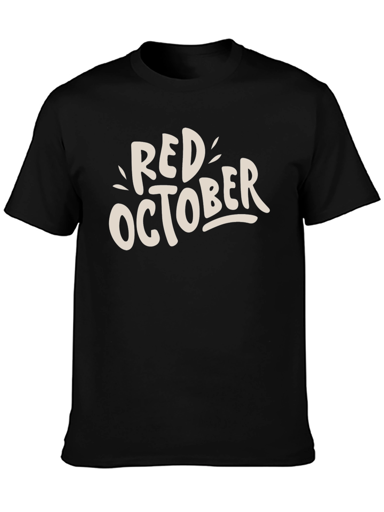 Black Red October Graphic Tee - Stylish Unisex T-Shirt view 3