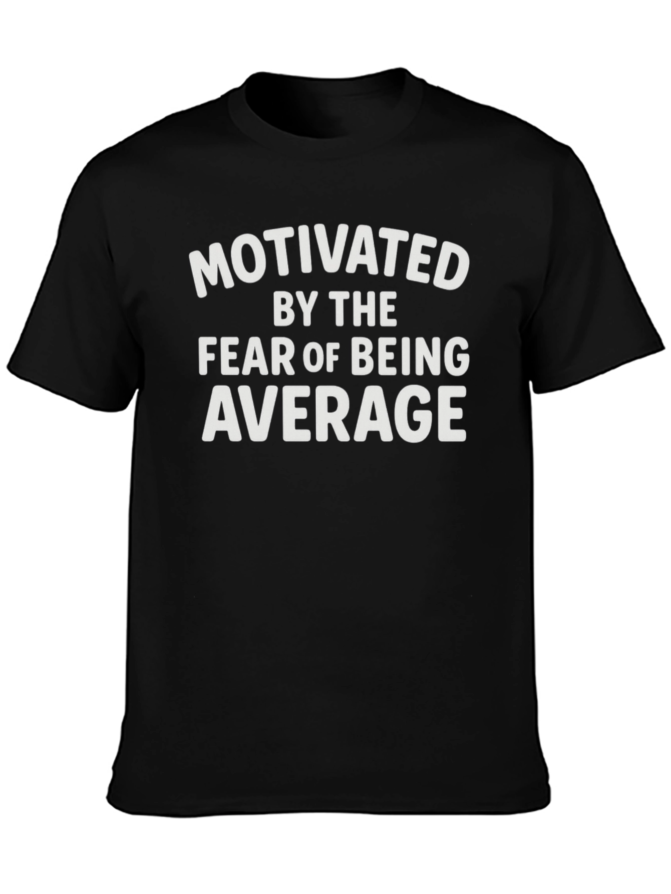 Black Motivated by Fear T-Shirt - Mens Black Graphic Tee view 3