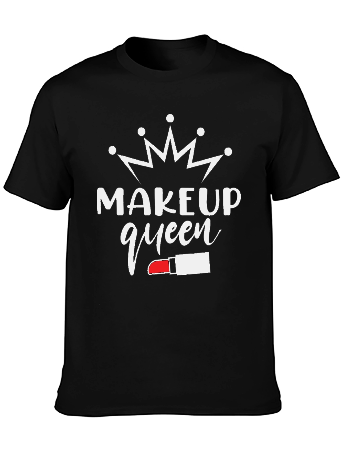 Black Makeup Queen T-Shirt - Stylish Graphic Tee view 3