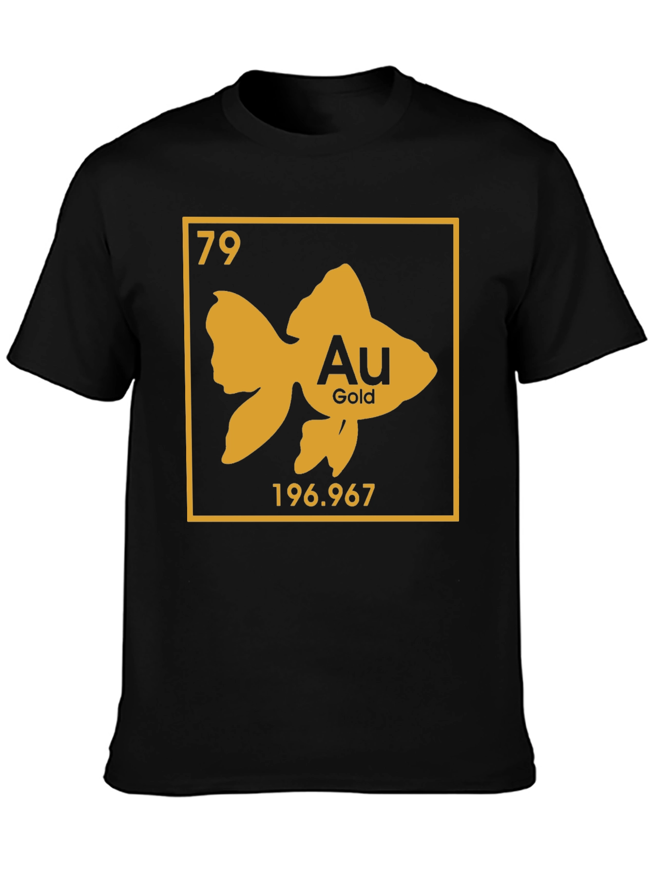 Black Goldfish Element Funny Graphic T-Shirt view 3