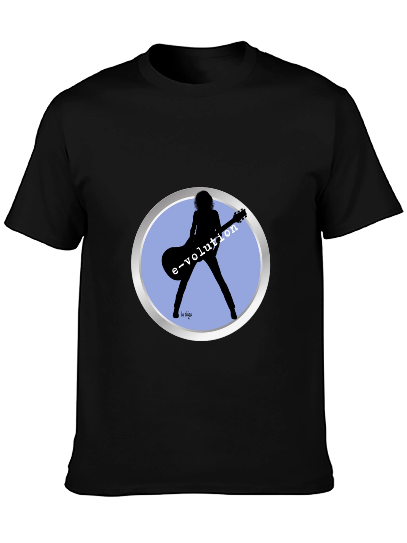 Black E-volution Guitarist Graphic Tee view 3