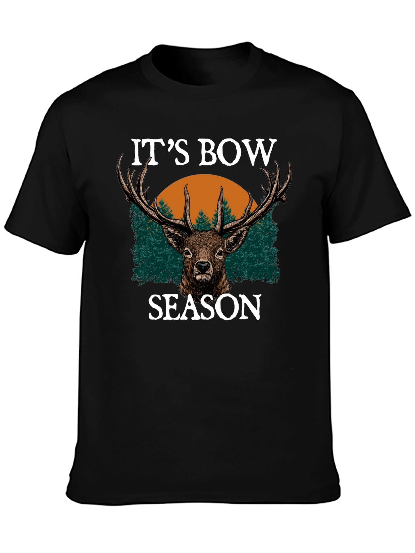 Black It's Bow Season Deer Graphic Tee view 3