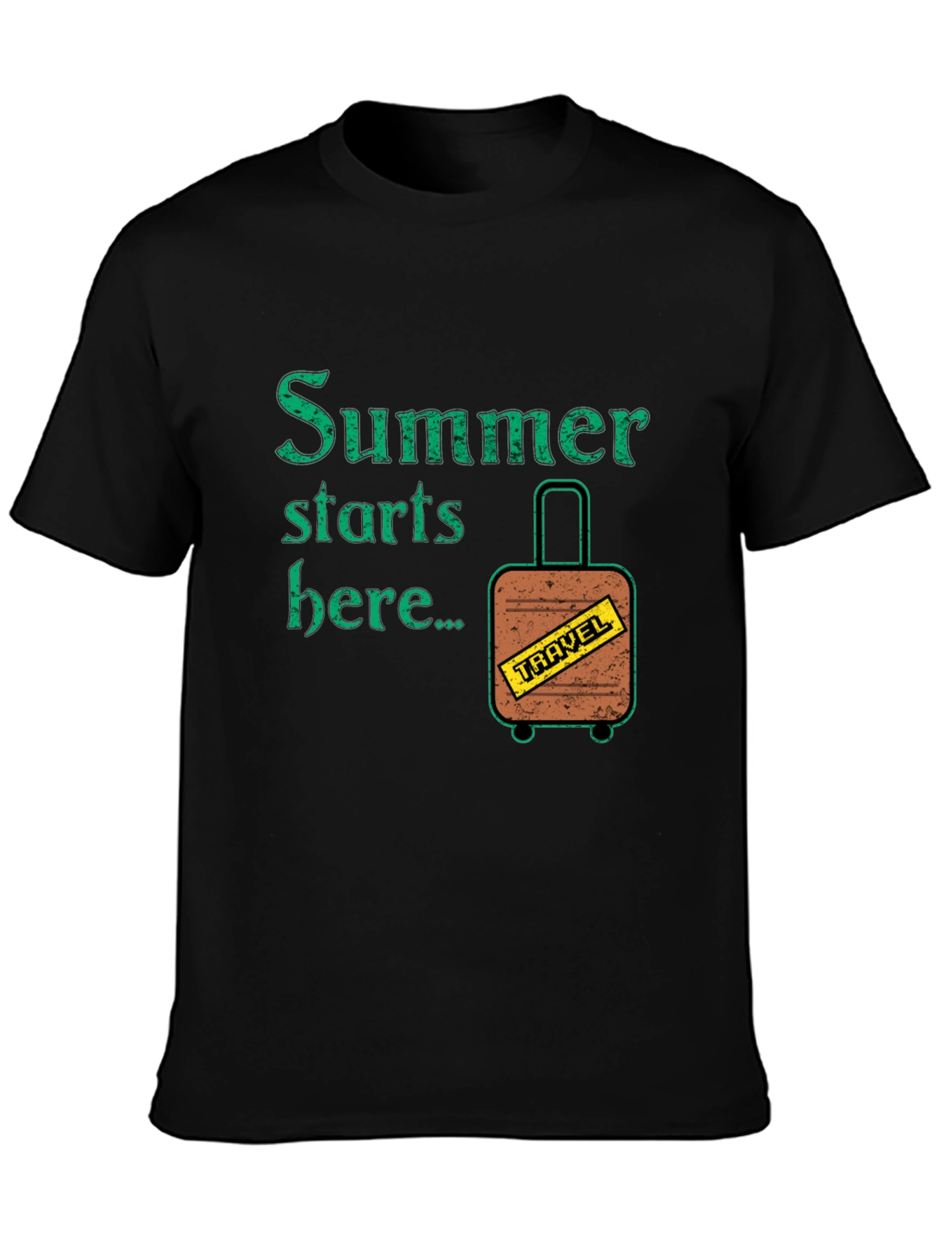 Black Summer Travel T-Shirt view 3