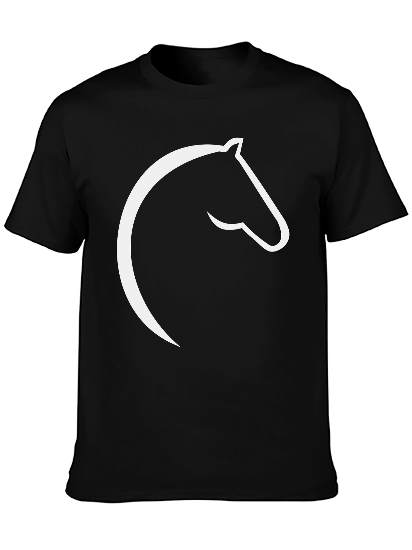 Black Horse Head Graphic Tee - Black view 3