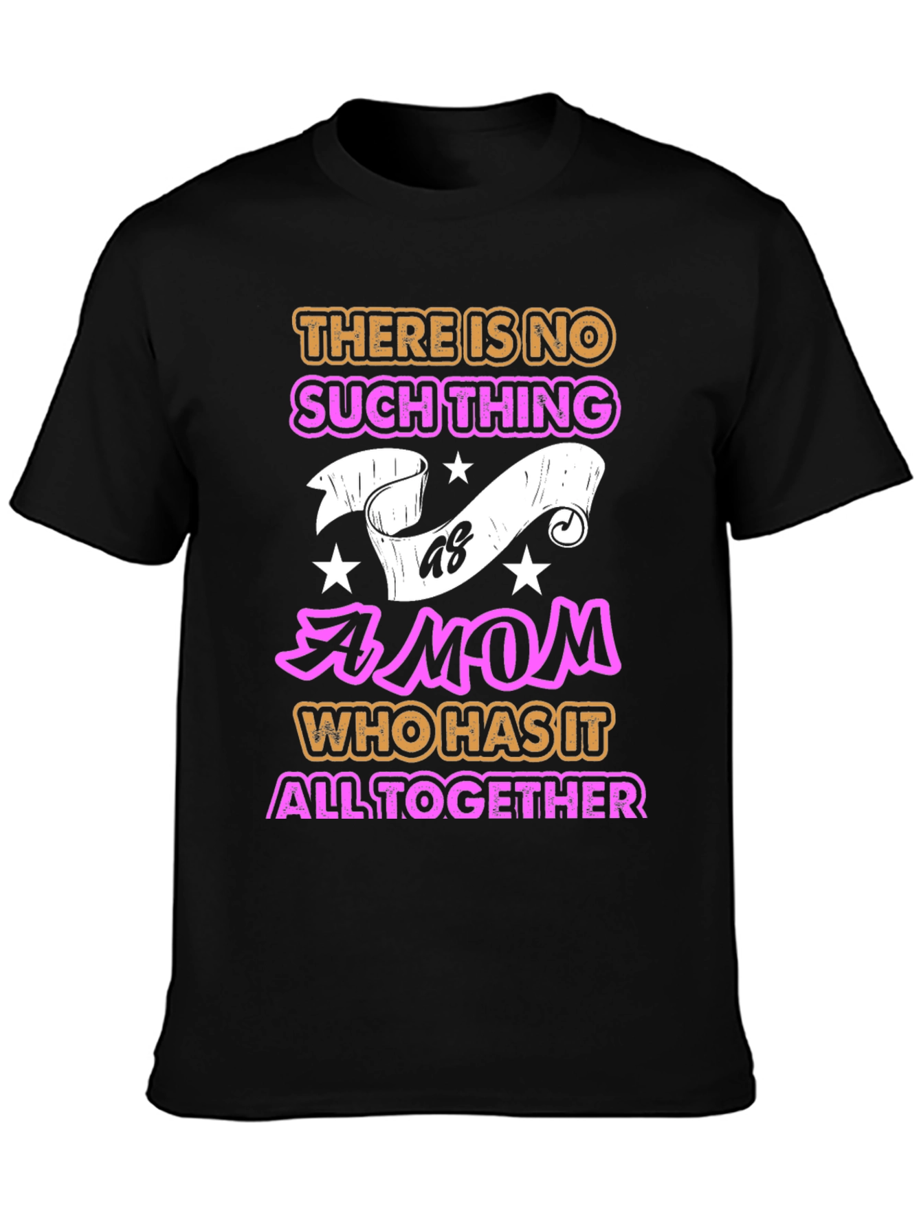 Black Funny Mom Graphic Tee - Perfect Mother's Day Gift view 3