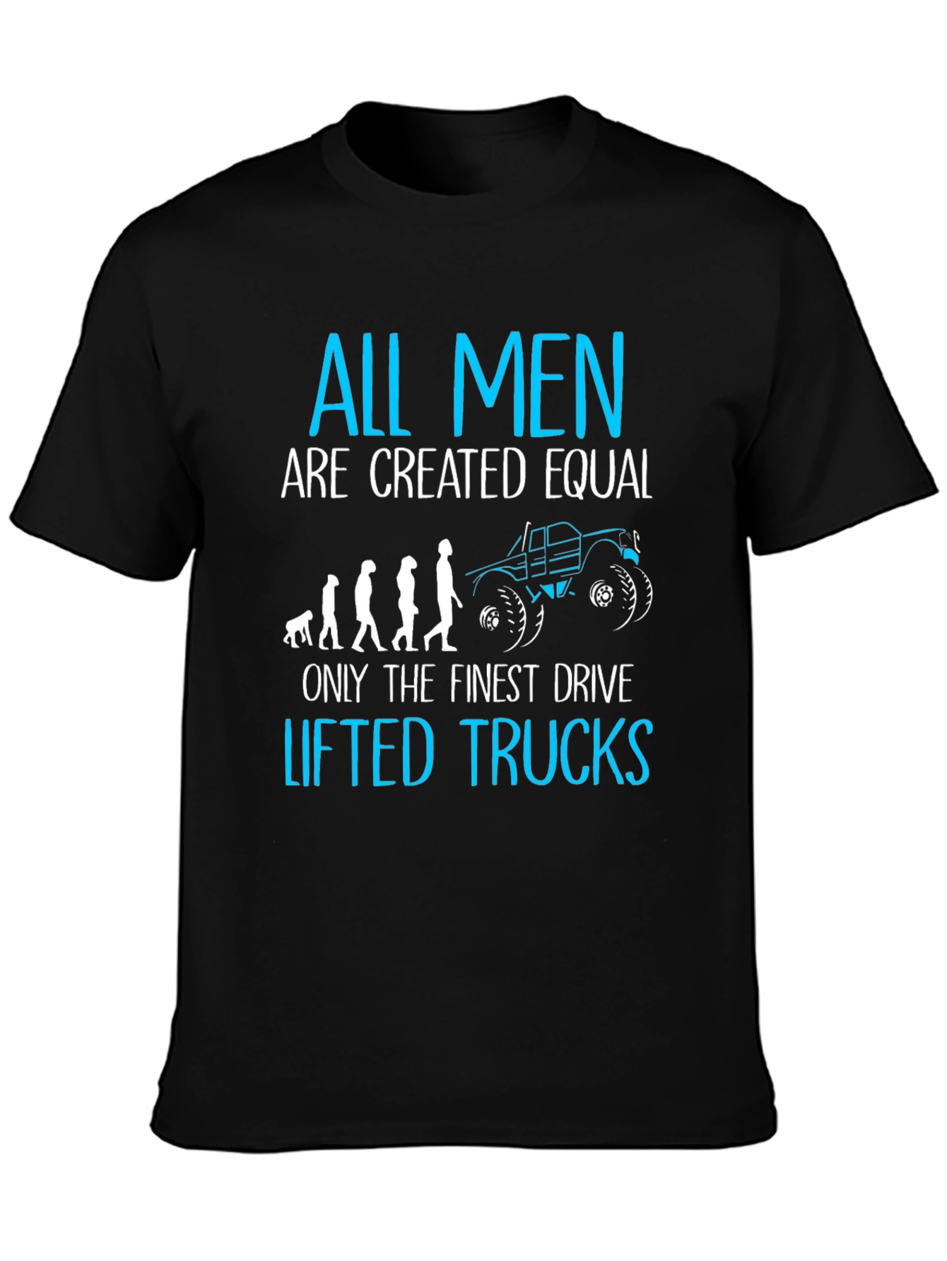 Black Men's 'Lifted Trucks' Graphic T-Shirt view 3