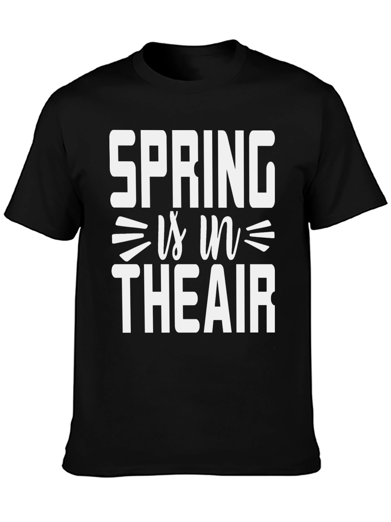 Black Spring Is In The Air Graphic T-Shirt view 3