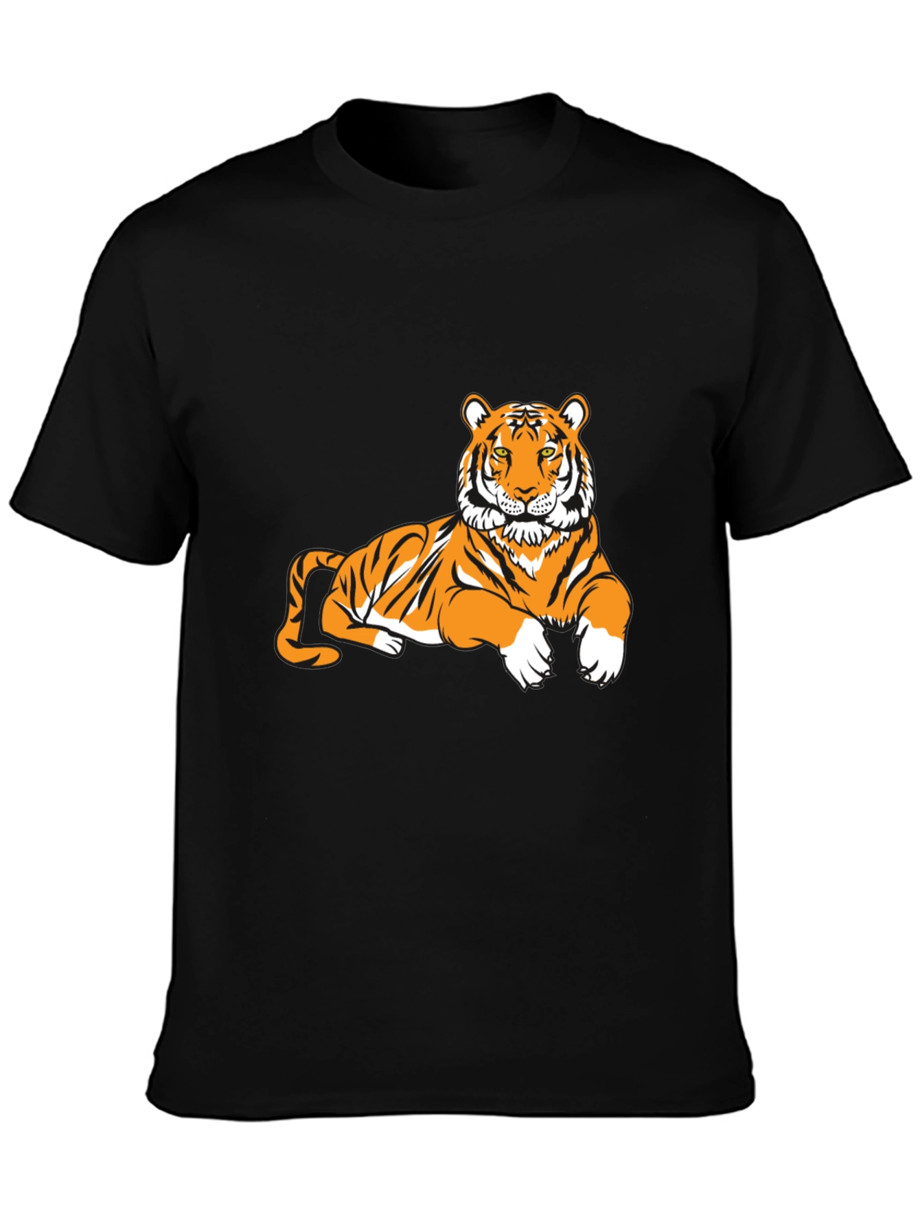 Black Tiger Graphic Tee - Black Short Sleeve T-Shirt view 3