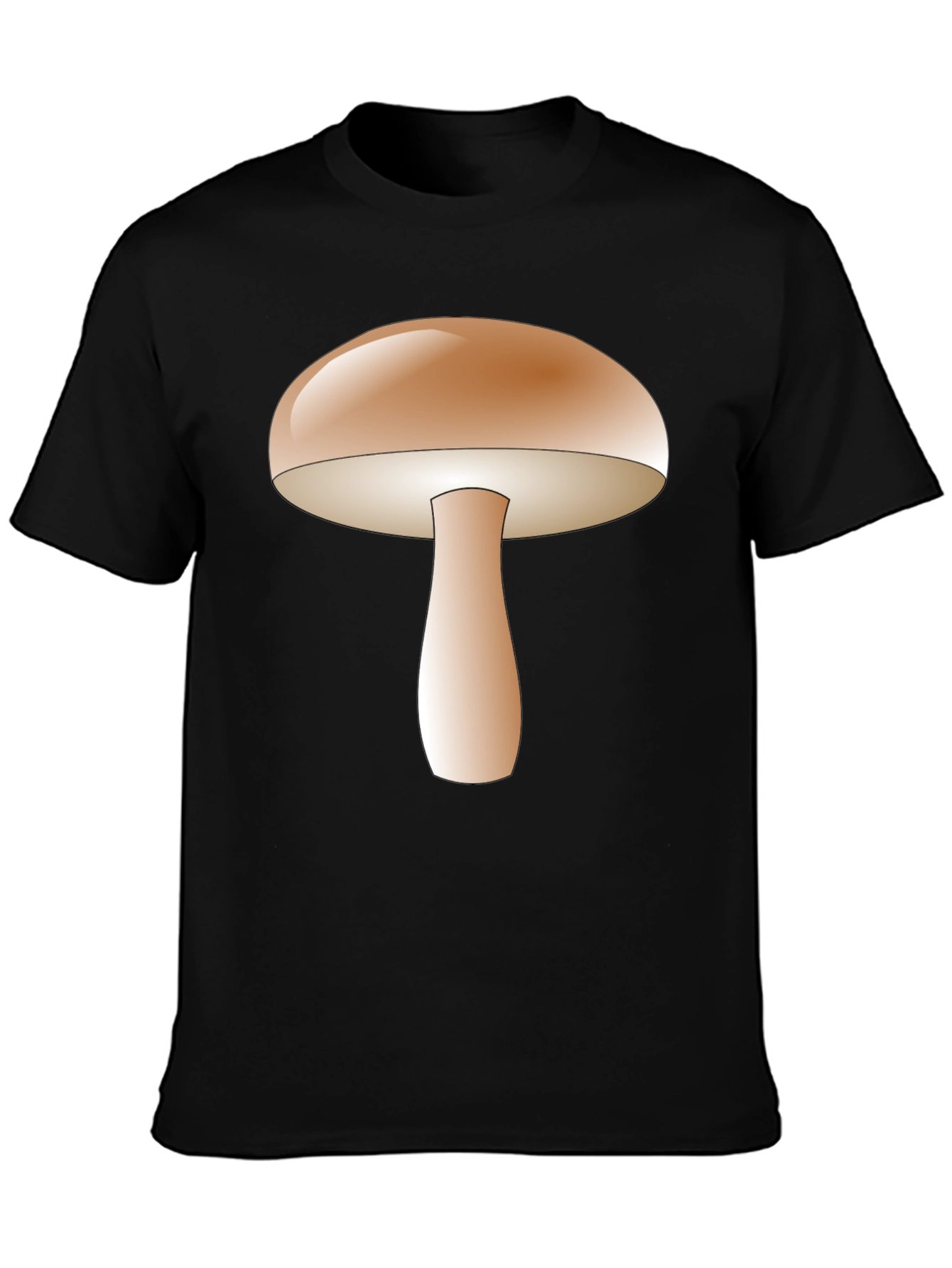 Black Mushroom Graphic Tee - Unique Design view 3