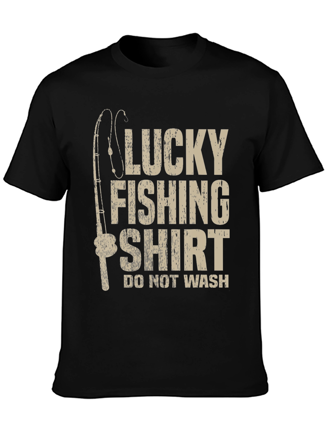 Black Lucky Fishing Shirt - Men's Graphic Tee view 3