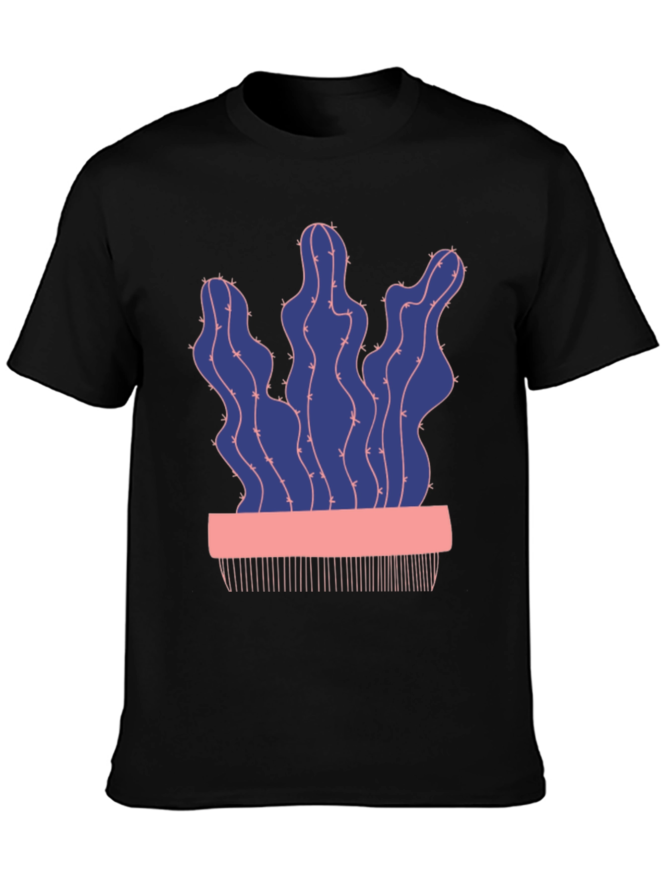 Black Cactus Graphic Tee - Trendy Black Shirt view 3