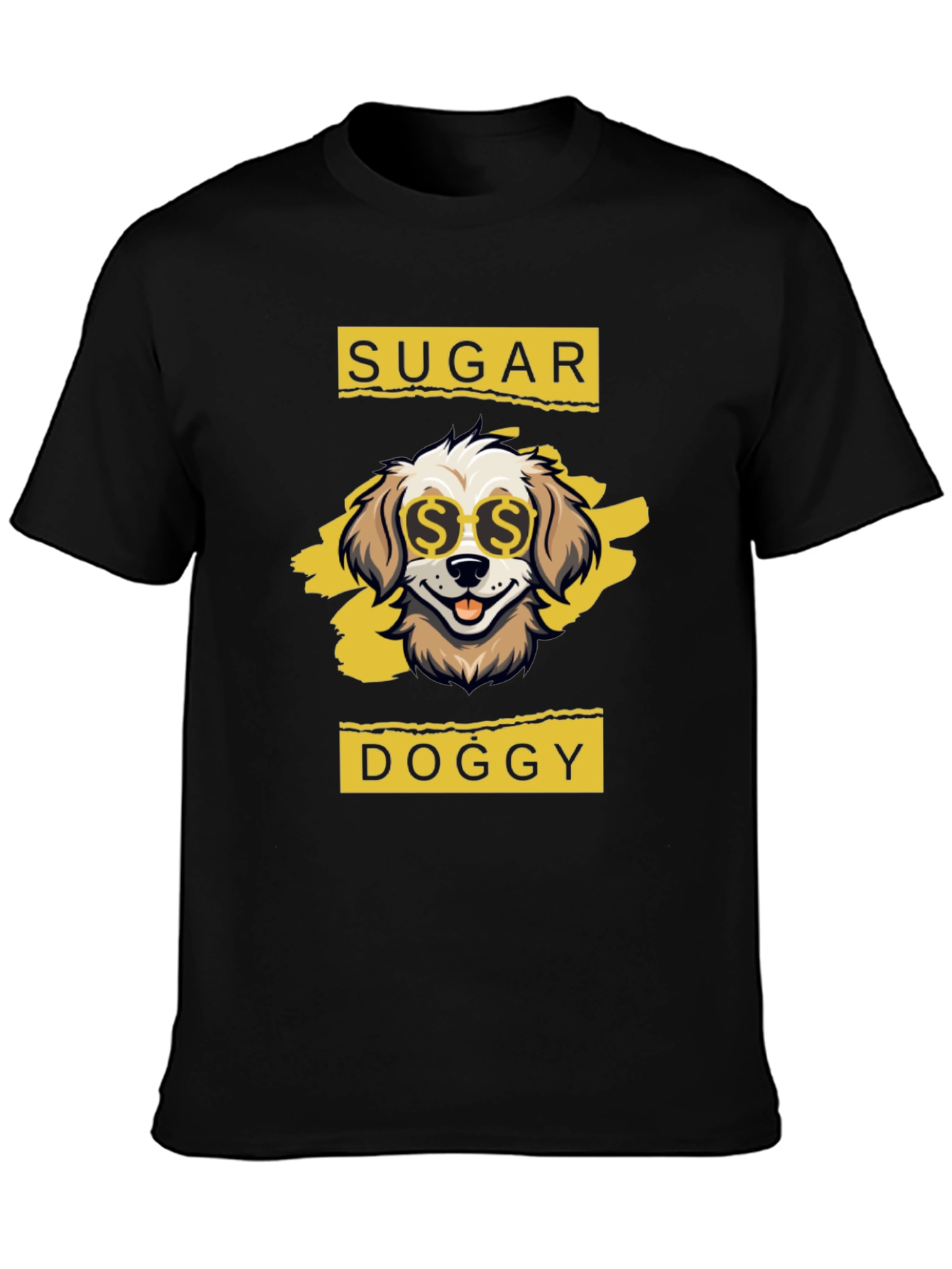 Black Sugar Doggy T-Shirt - Cool Canine Design view 3