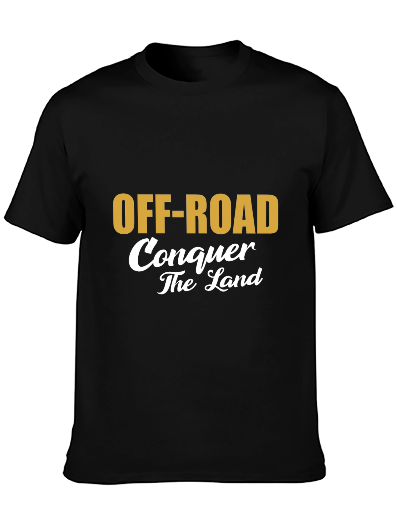 Black Off-Road Conquer the Land Black T-Shirt view 3