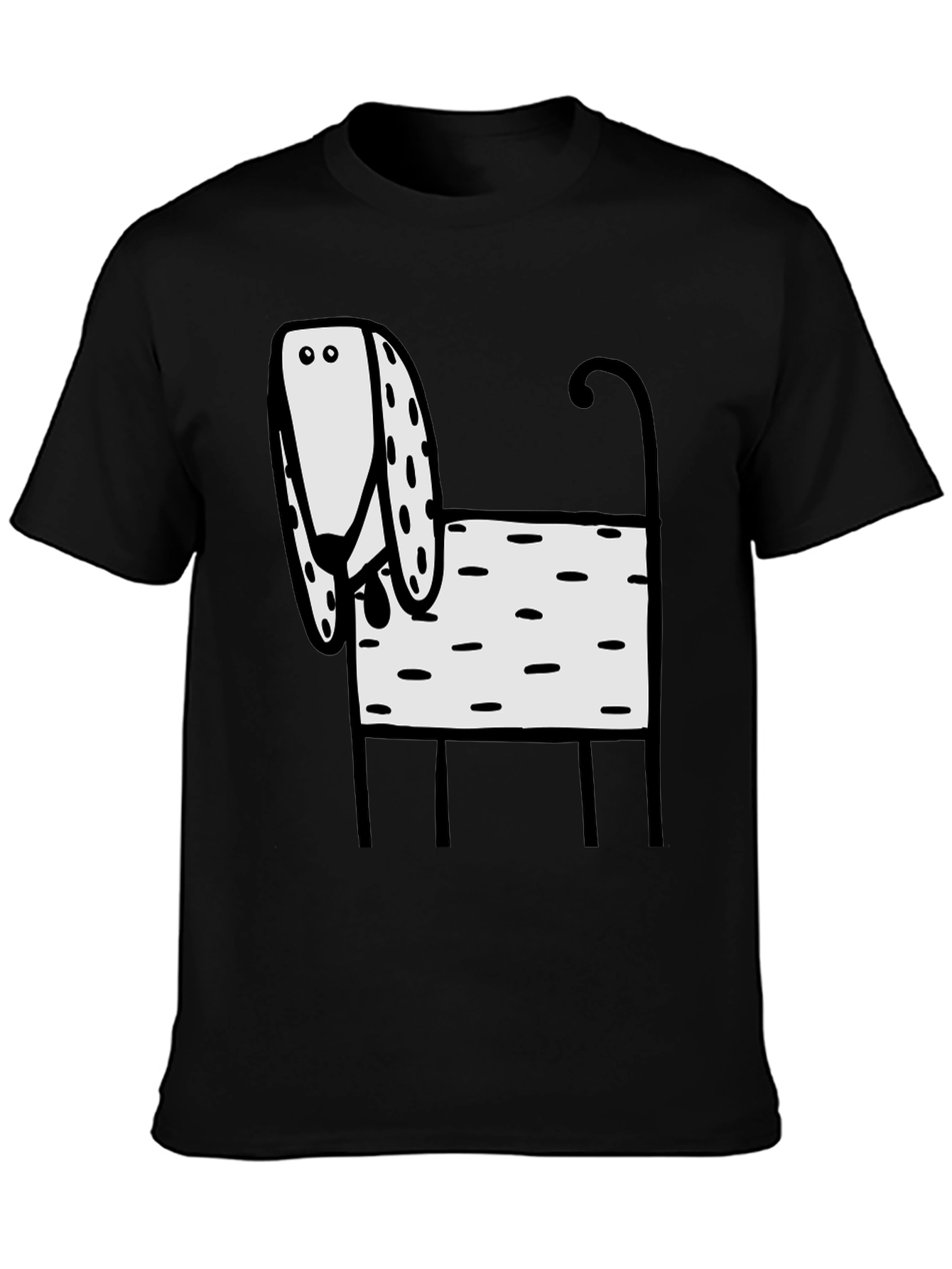 Funny Dog Graphic T-Shirt Black - 3