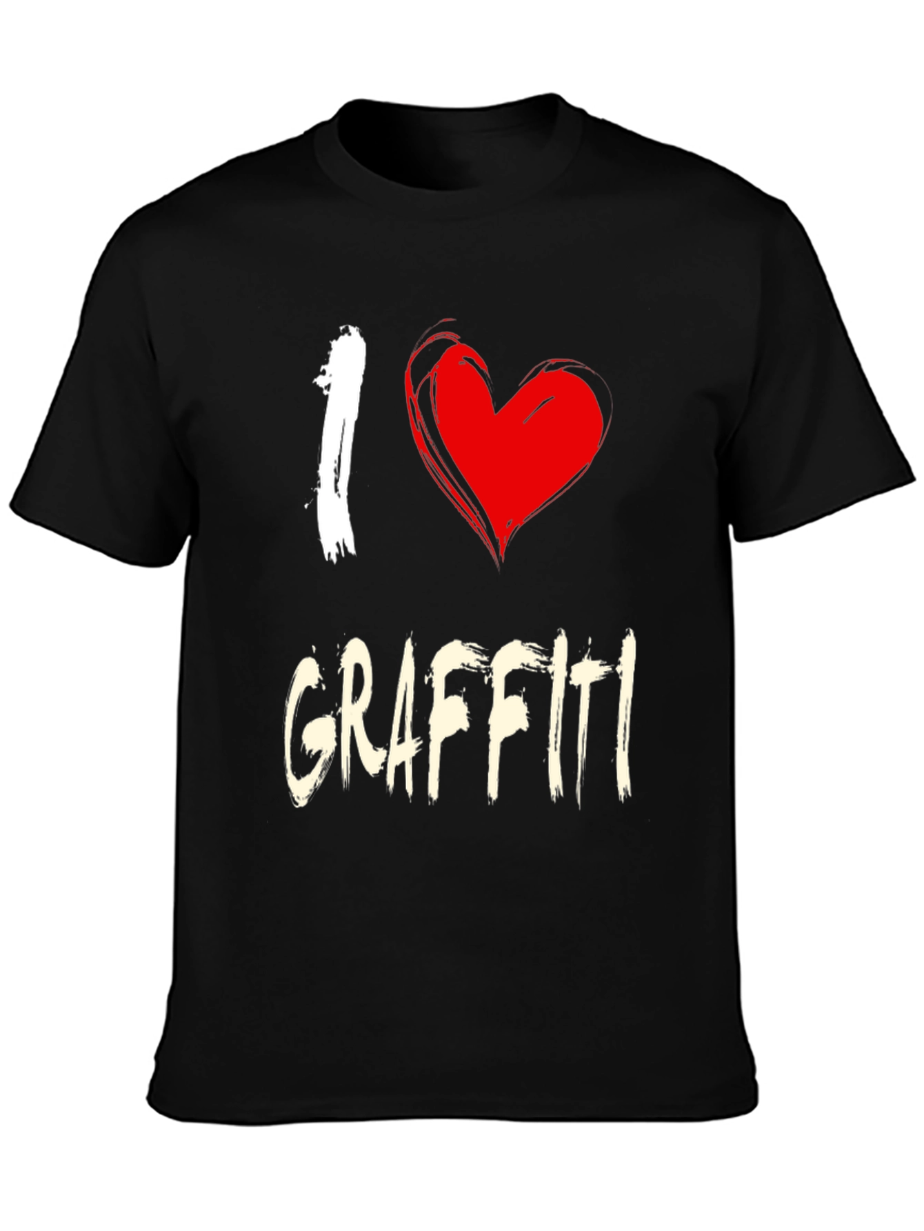 Black I Love Graffiti Black T-Shirt view 3