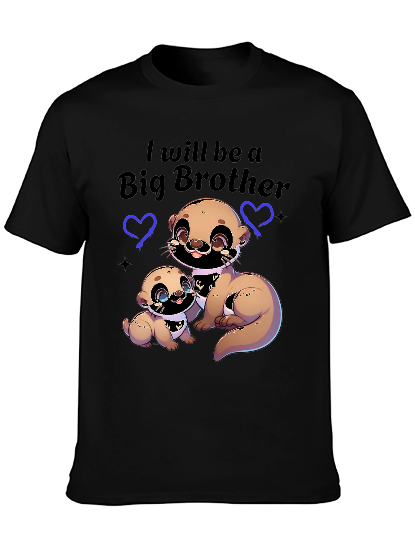Black Big Brother Otter Graphic Tee view 3