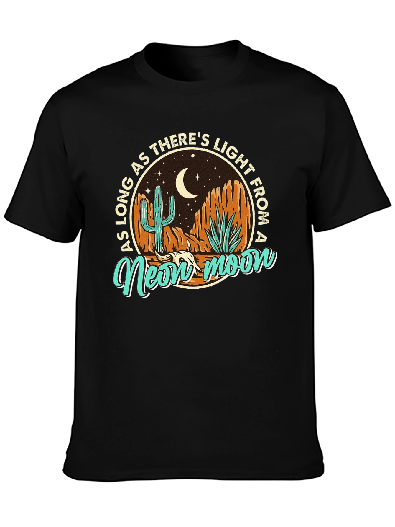 Black Neon Moon Desert Graphic Tee view 3