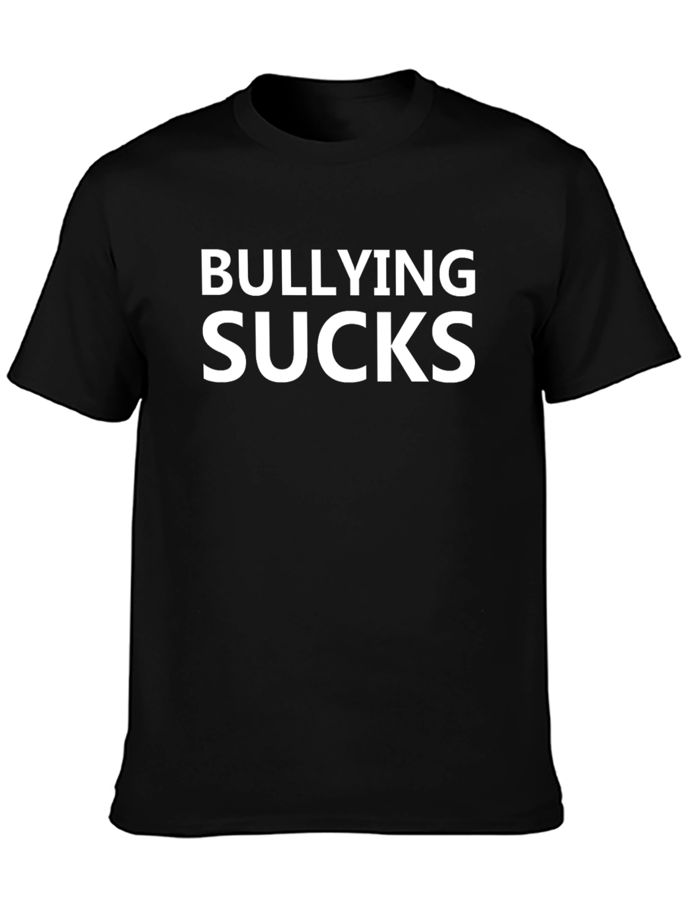 Black Bullying Sucks T-Shirt Anti-Bully Awareness Tee view 3