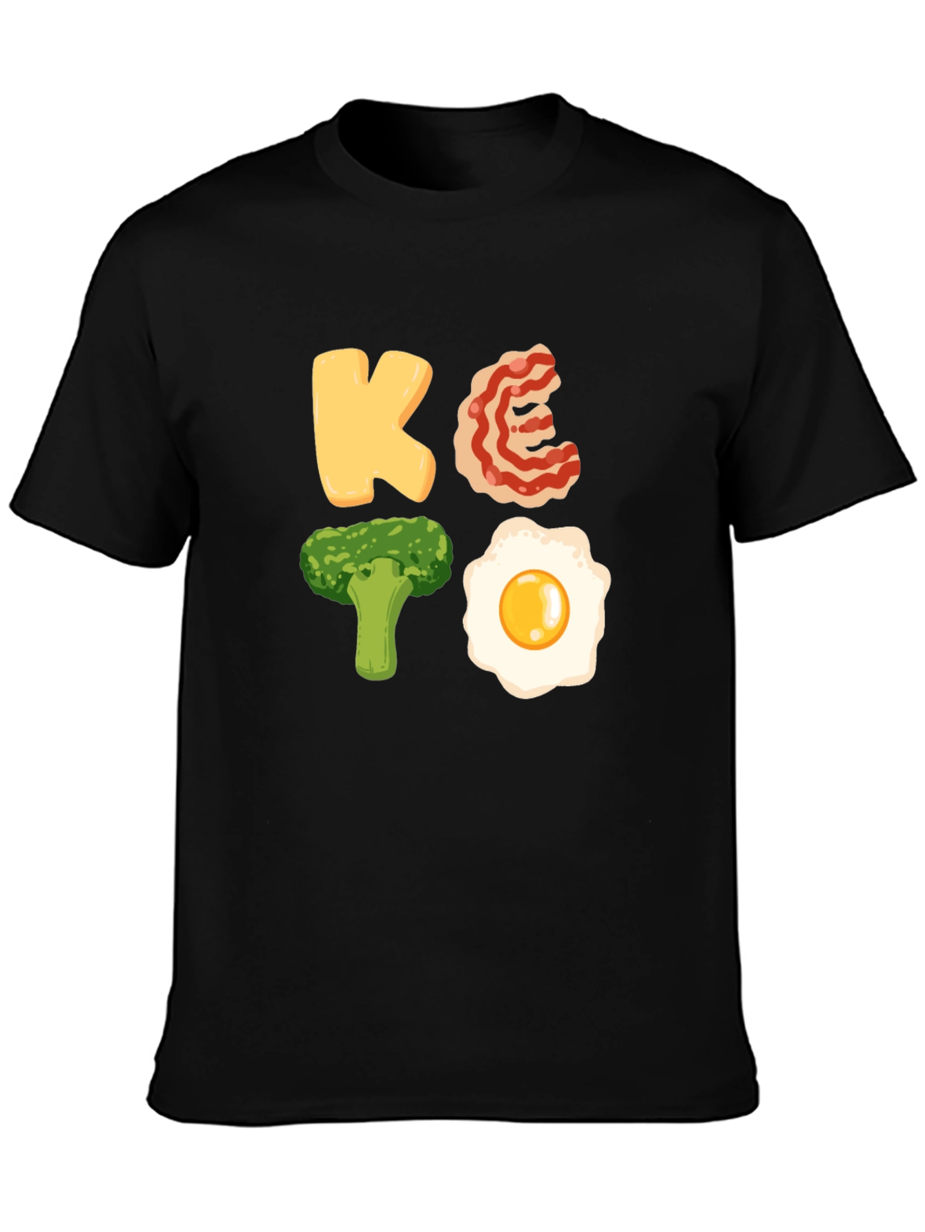 Black Keto Diet T-Shirt: Funny Food Lover Tee view 3
