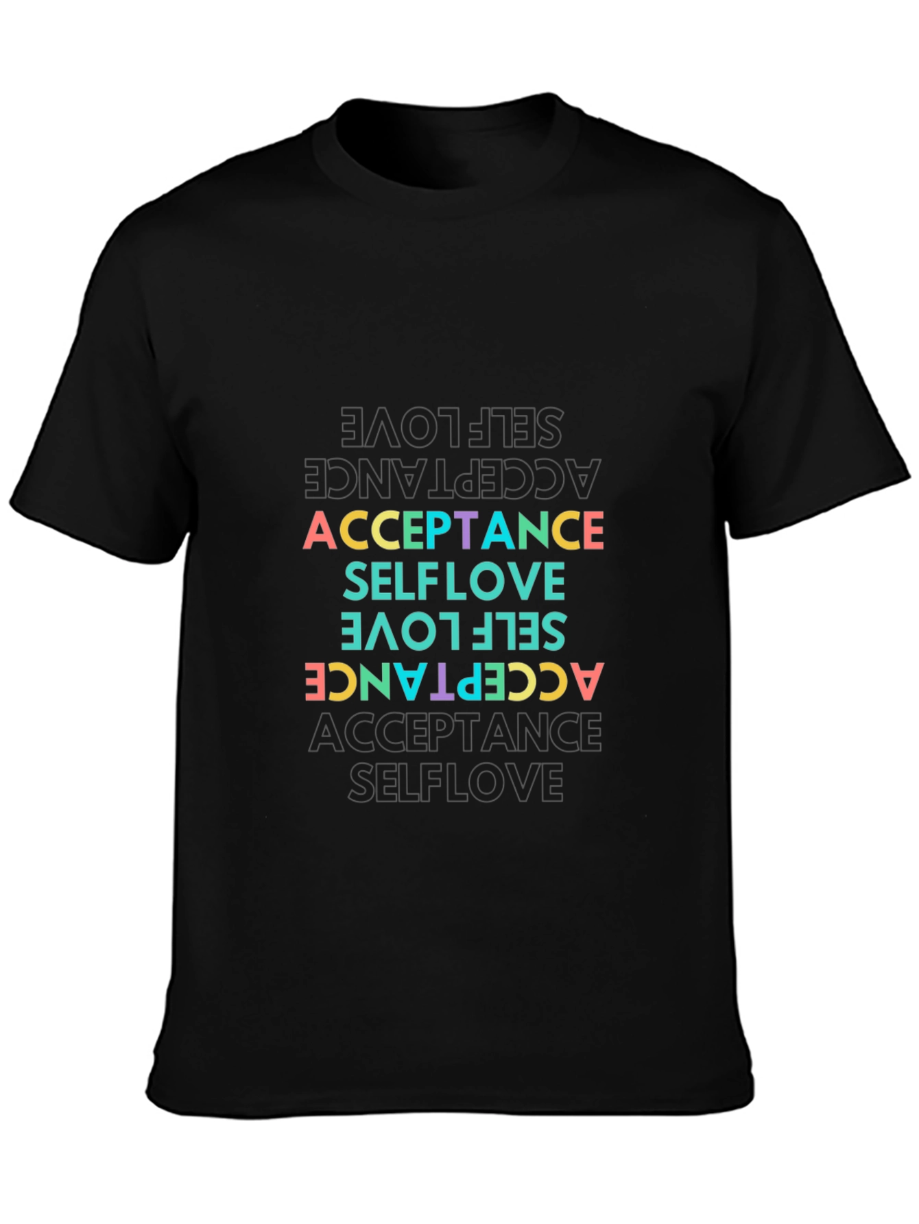 Black Self-Love Acceptance Graphic Tee view 3