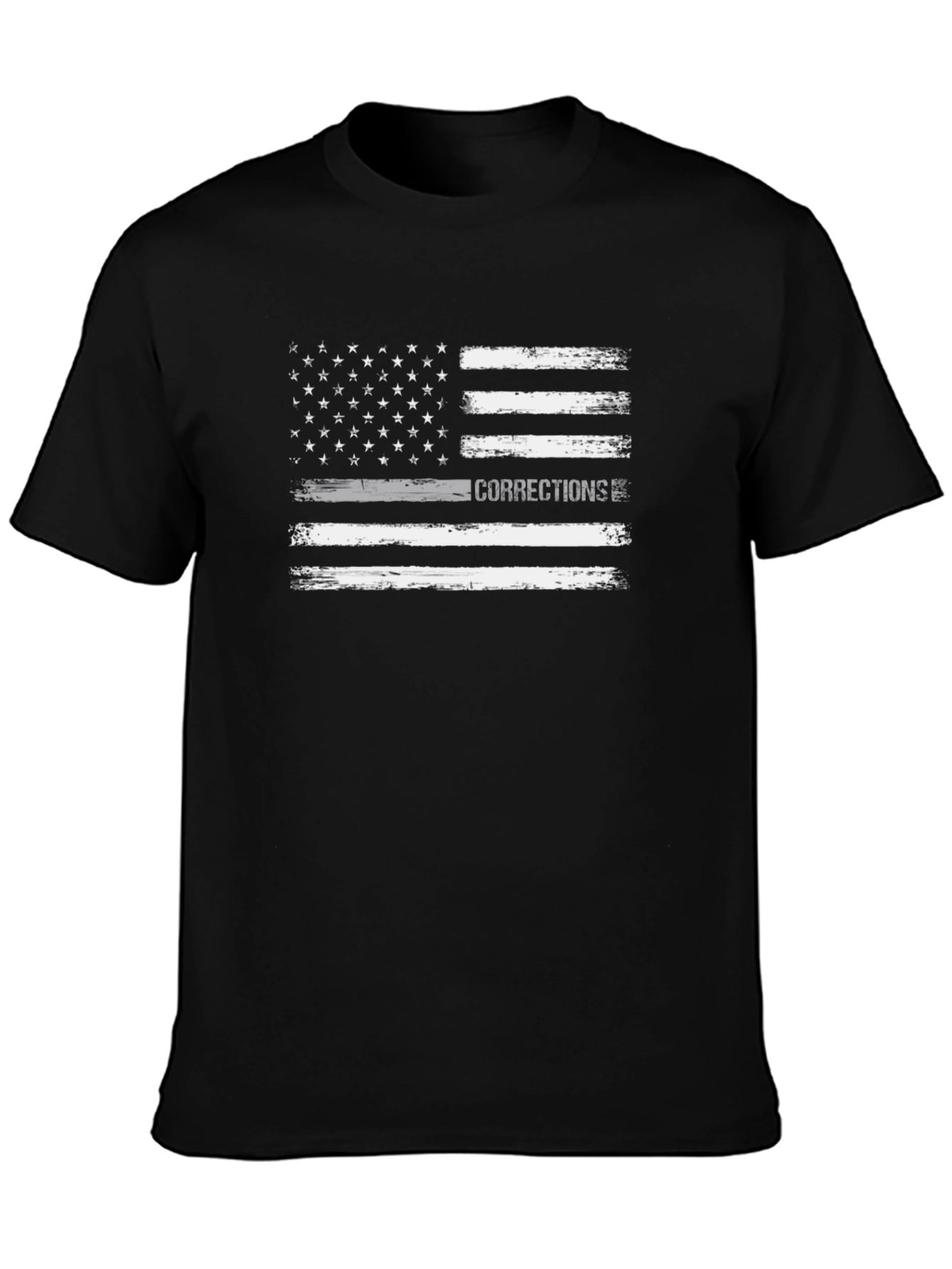 Corrections Thin Gray Line Flag T-Shirt - 3