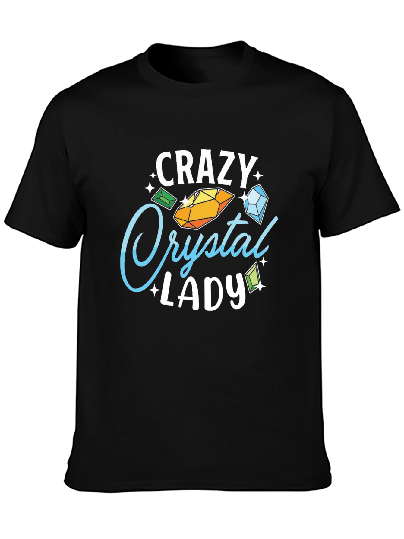 Black Crazy Crystal Lady Graphic Tee - Black view 3