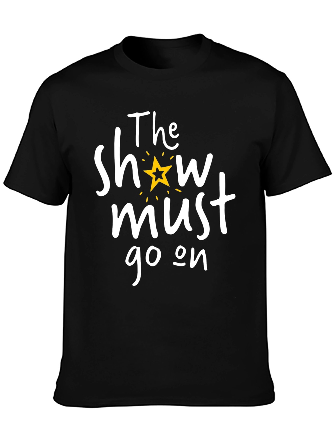 Black The Show Must Go On Graphic Tee view 3