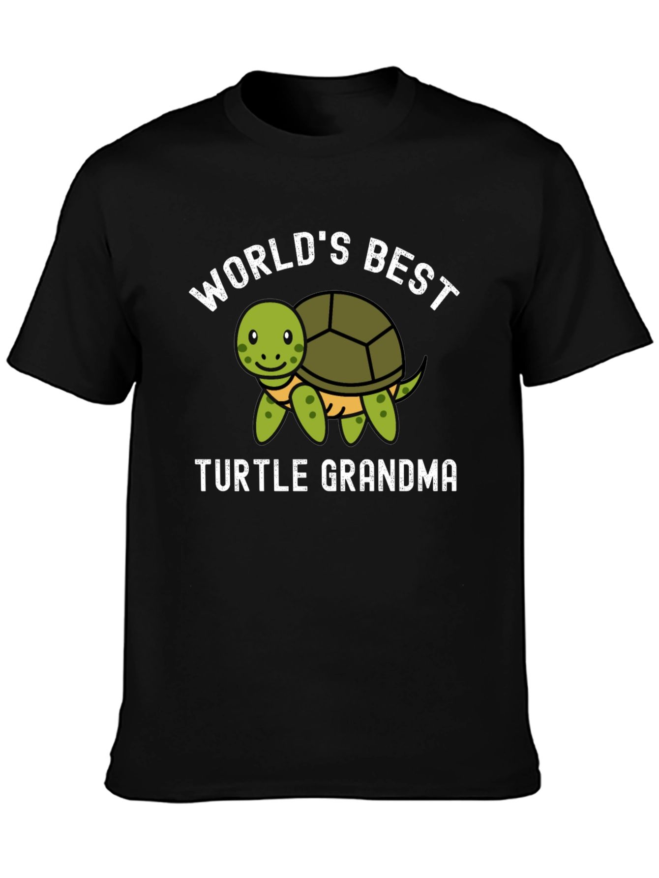 Black World's Best Turtle Grandma T-Shirt view 3
