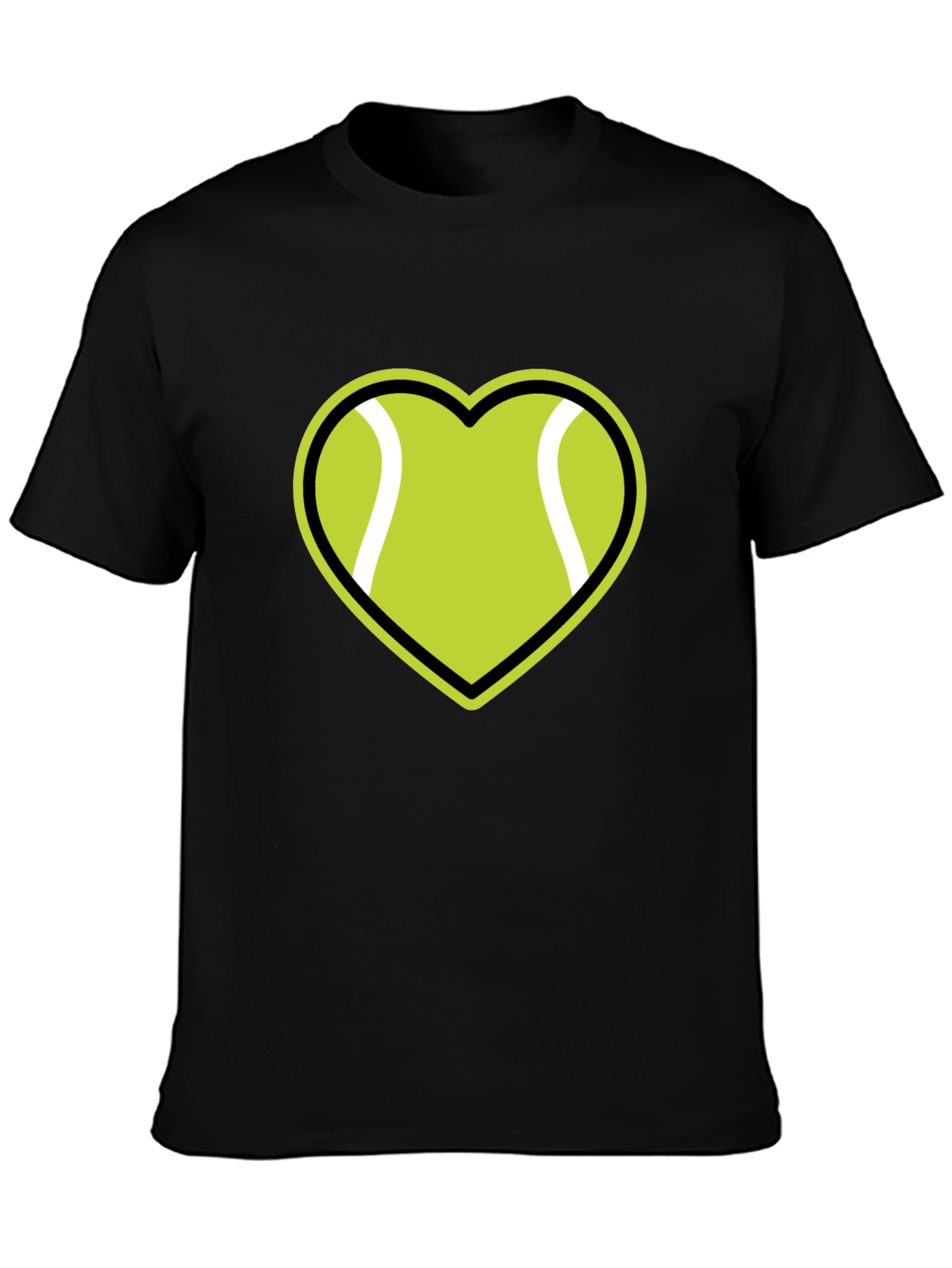 Black Tennis Heart Graphic T-Shirt view 3
