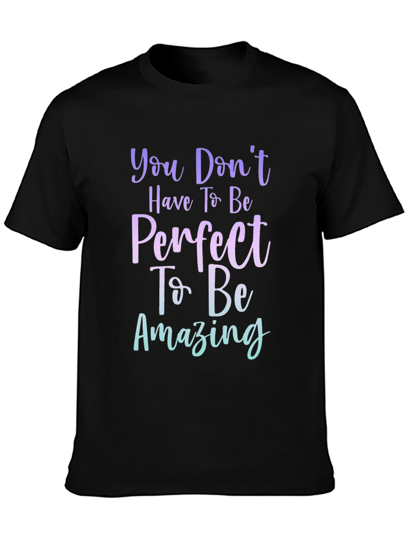 Black Inspirational Message Tee: Be Amazing view 3