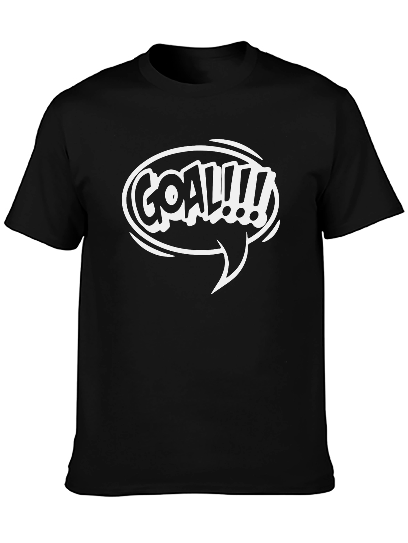 Black Goal! Graphic Print Crew Neck T-Shirt view 3