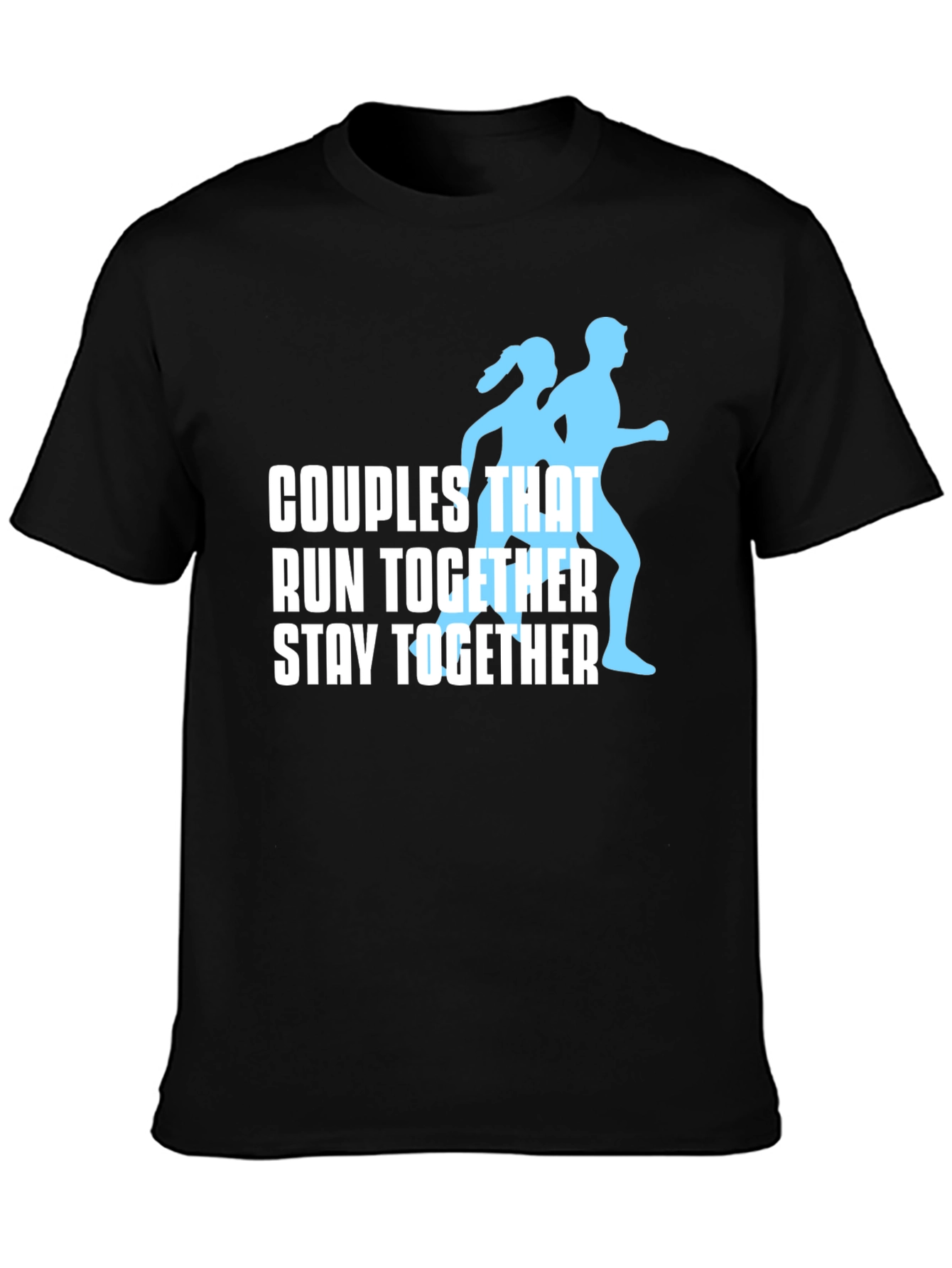 Black Couples That Run Together Stay Together T-Shirt view 3