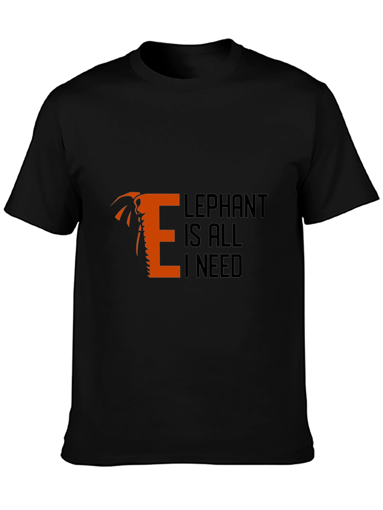 Black Elephant Is All I Need Graphic Tee view 3