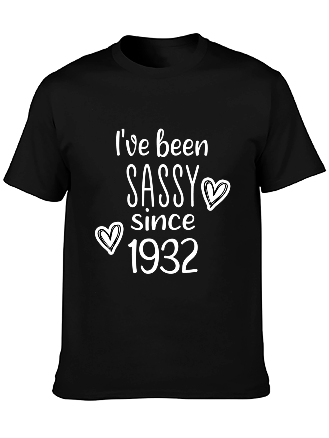 Black Sassy Since 1932 T-Shirt - Vintage Style view 3