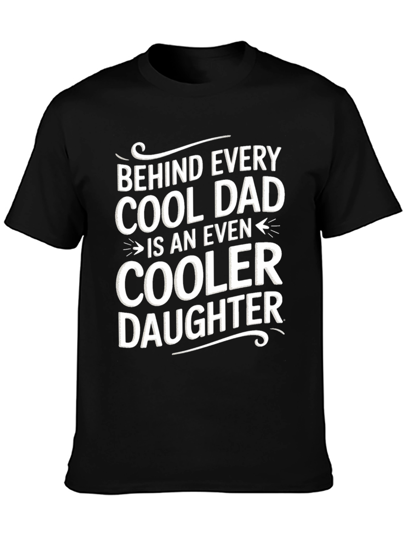 Black Cool Dad & Daughter Graphic T-Shirt view 3