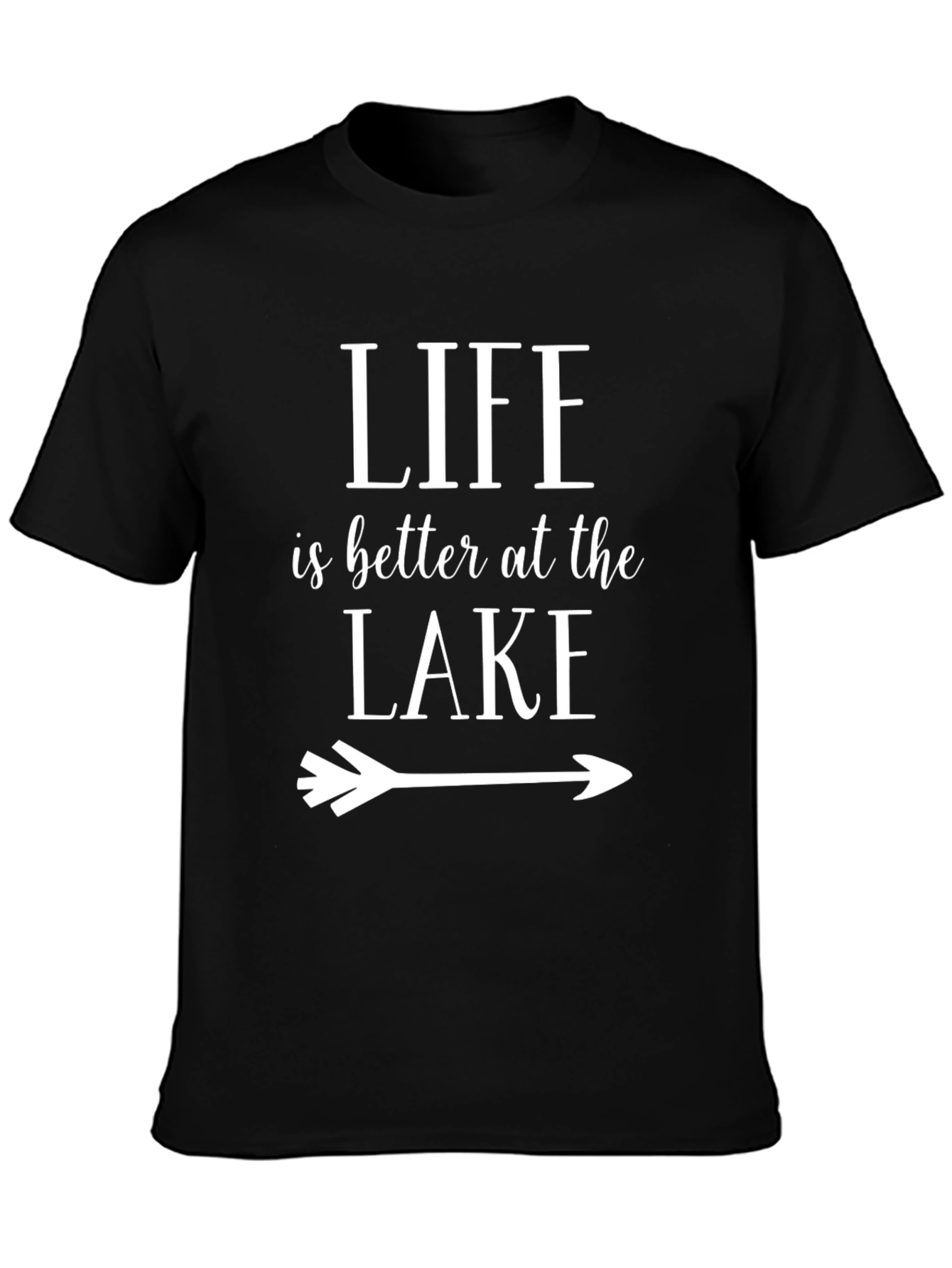 Black Life Is Better at the Lake Graphic T-Shirt view 3