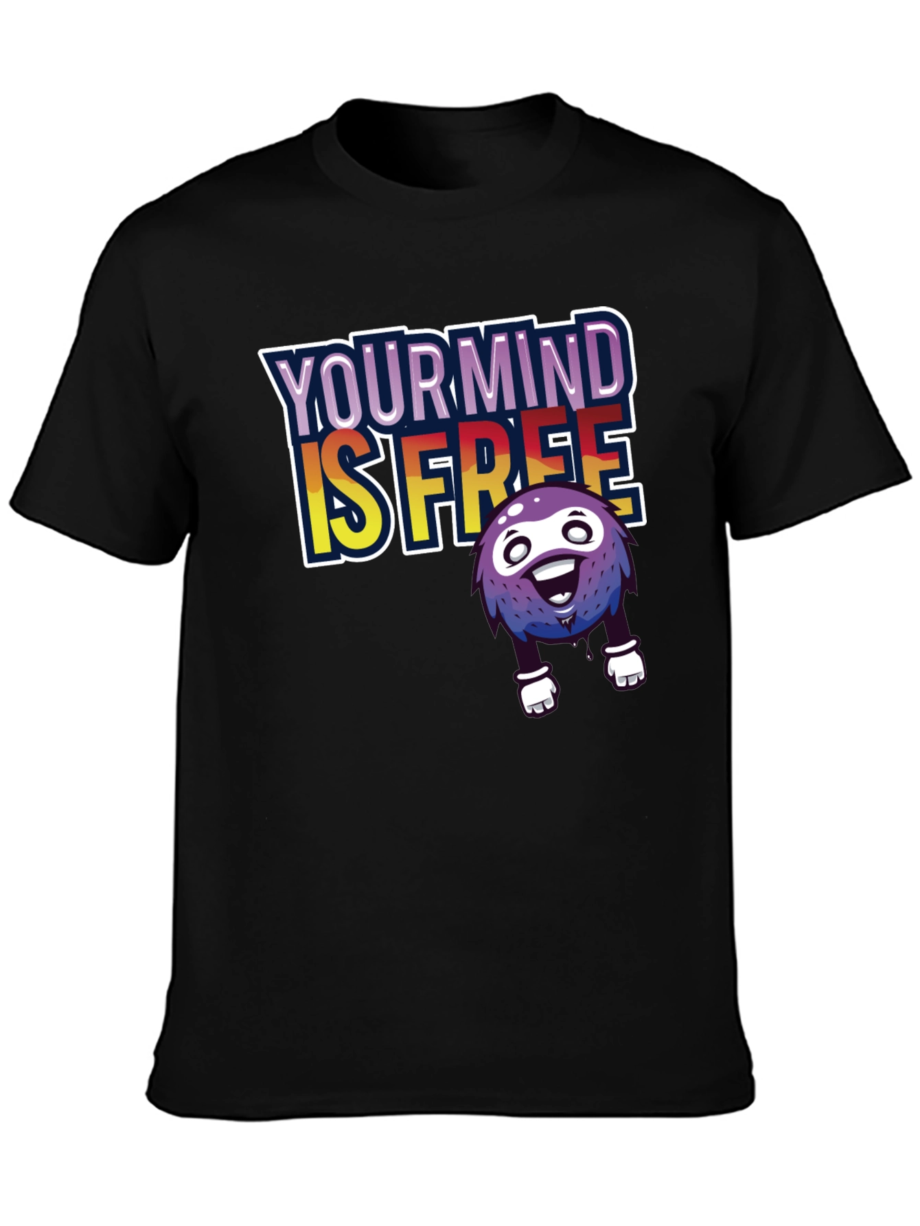 Black Your Mind Is Free Graphic Tee view 3