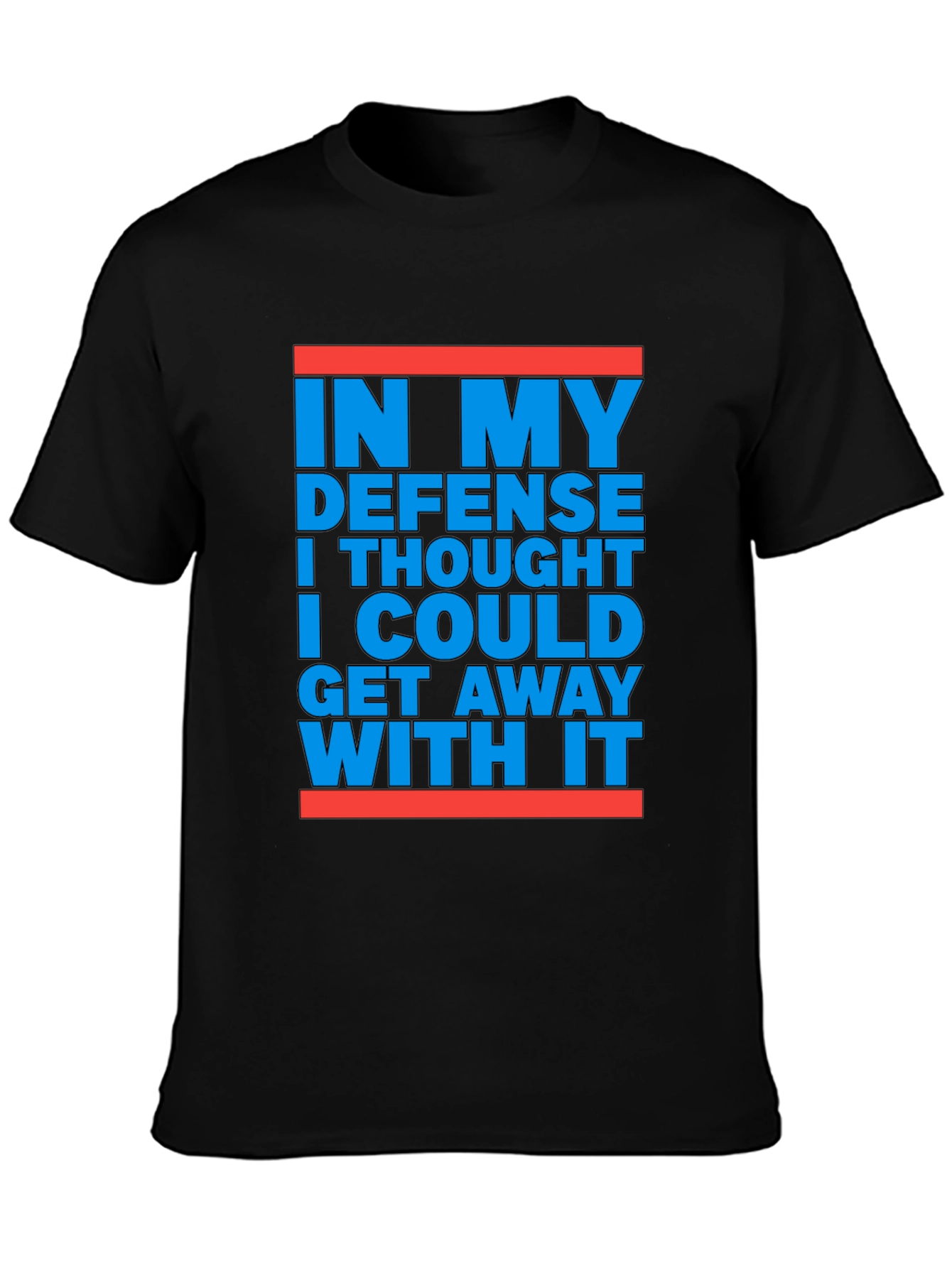 Black In My Defense Funny Graphic Tee view 3