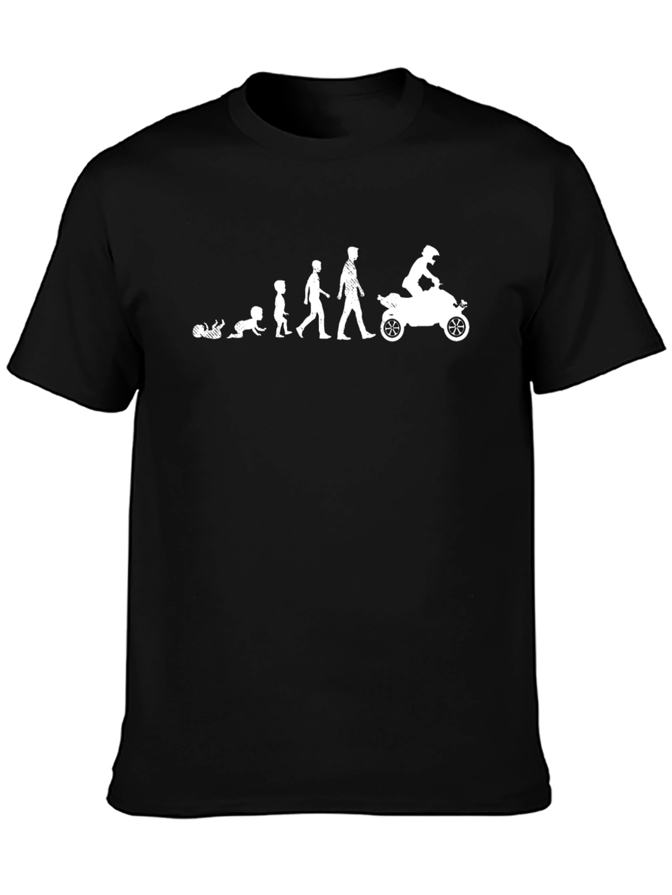 Black Evolution of a Rider Graphic T-Shirt view 3