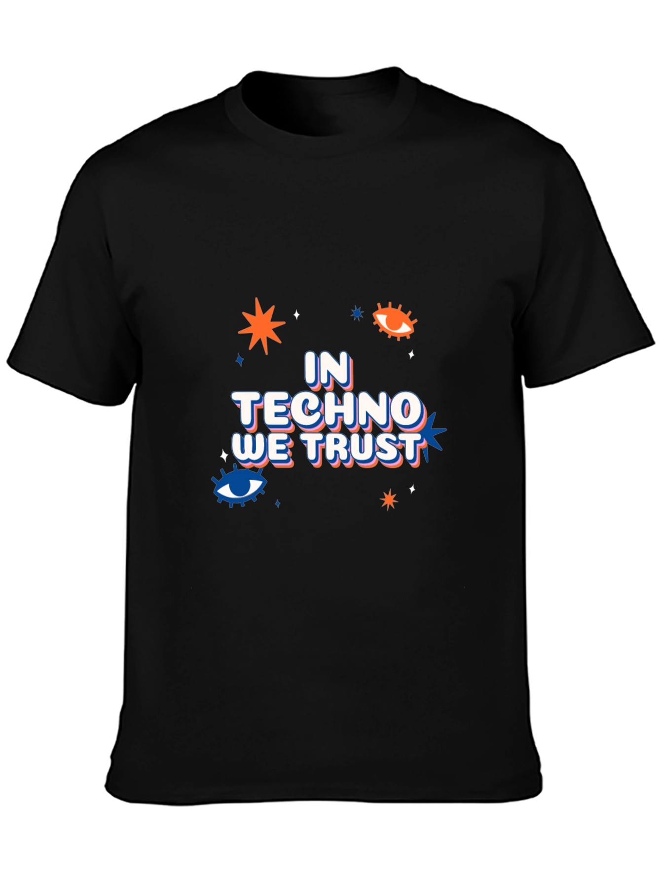 Black In Techno We Trust Graphic Tee view 3
