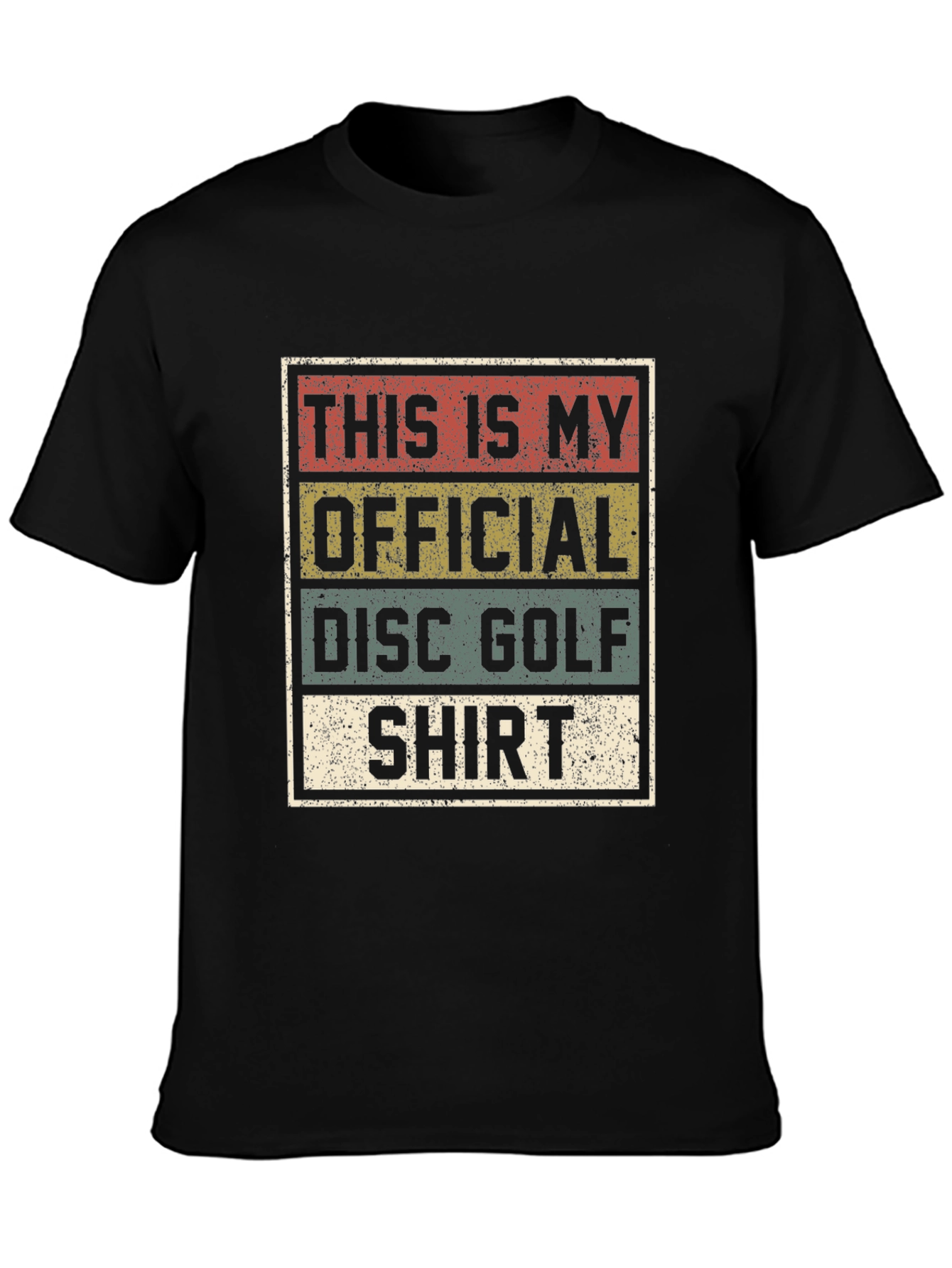 Black Official Disc Golf Shirt - Funny Frisbee Golf Tee view 3