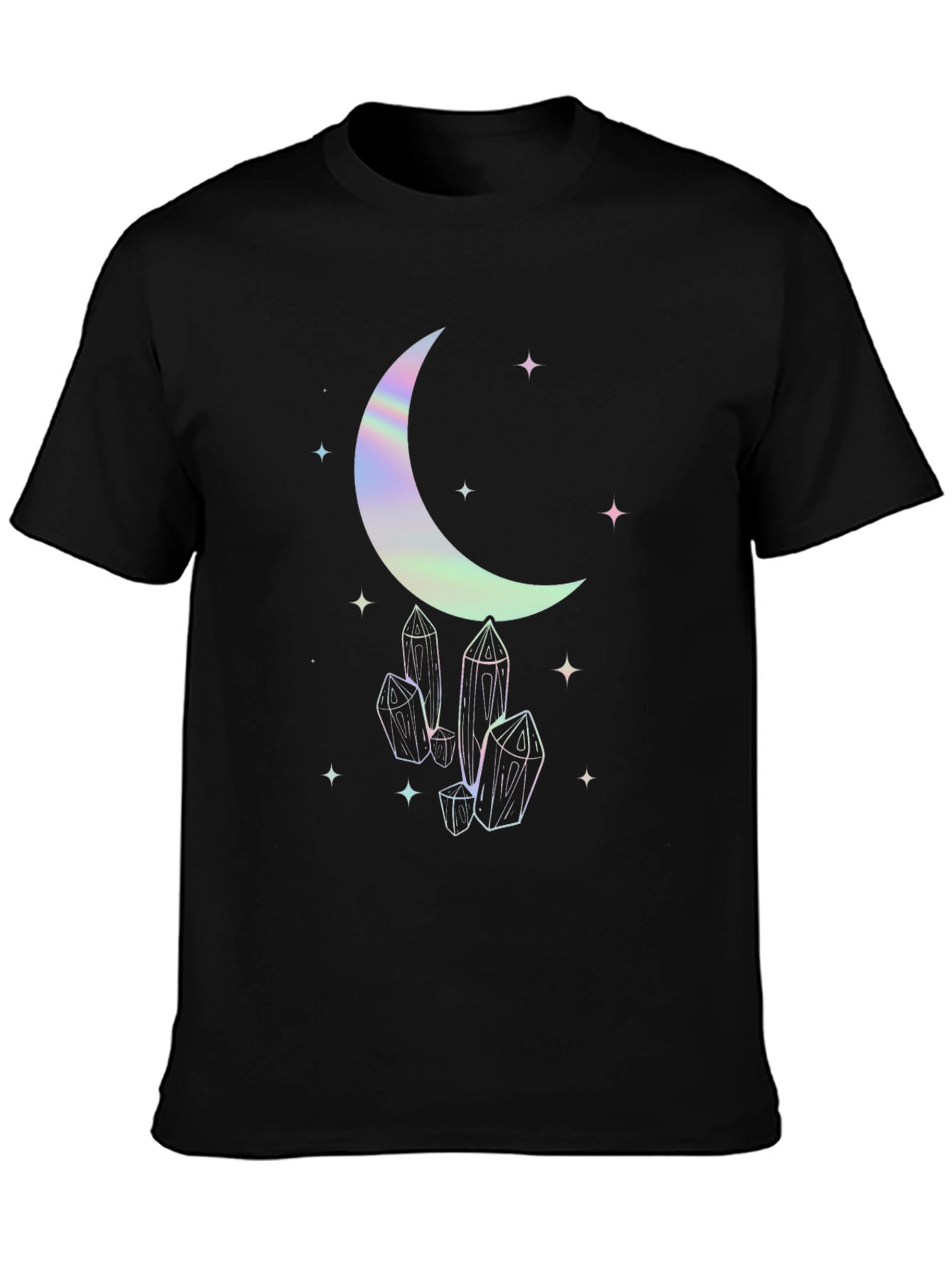 Black Moon & Crystal Graphic Tee - Black view 3