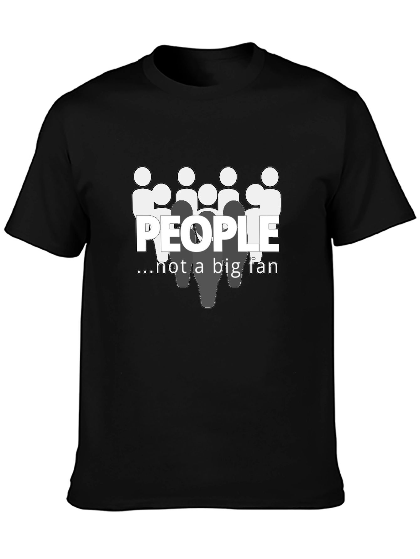 Black People Not A Big Fan Graphic T-Shirt Black view 3