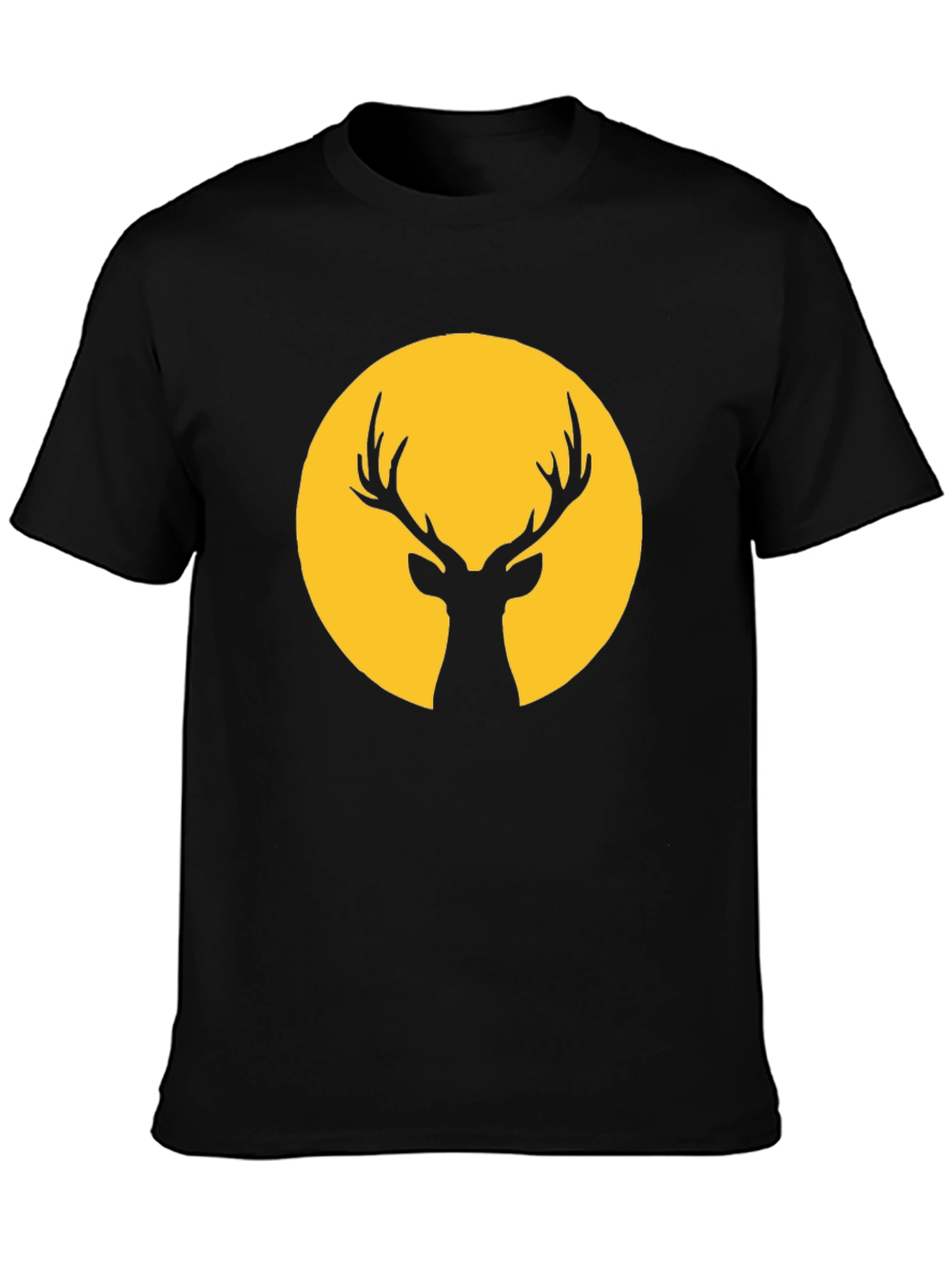 Black Deer Silhouette Graphic Tee view 3