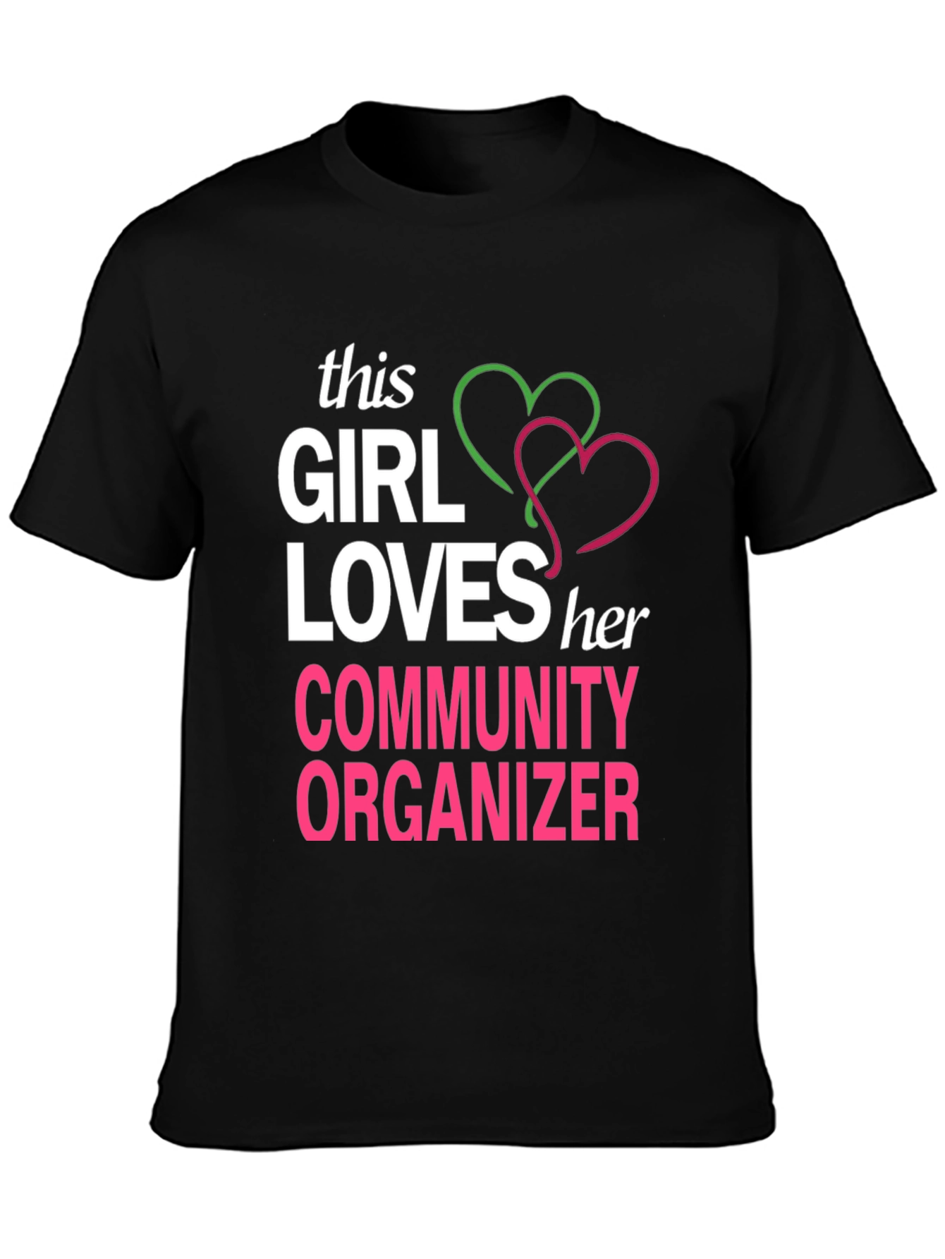 Black Loves Her Community Organizer Black T-Shirt view 3