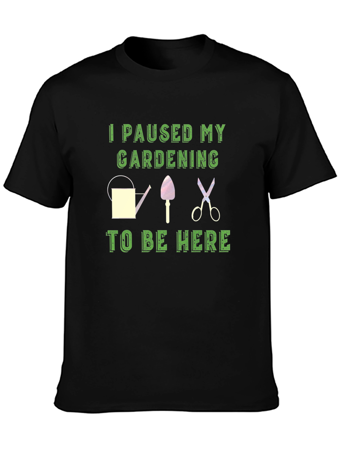 Black Gardening Pause T-Shirt - Funny Gardener Gift view 3