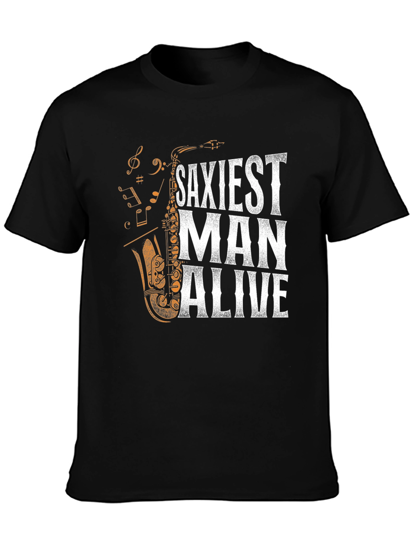 Black Saxiest Man Alive Graphic T-Shirt - Black view 3